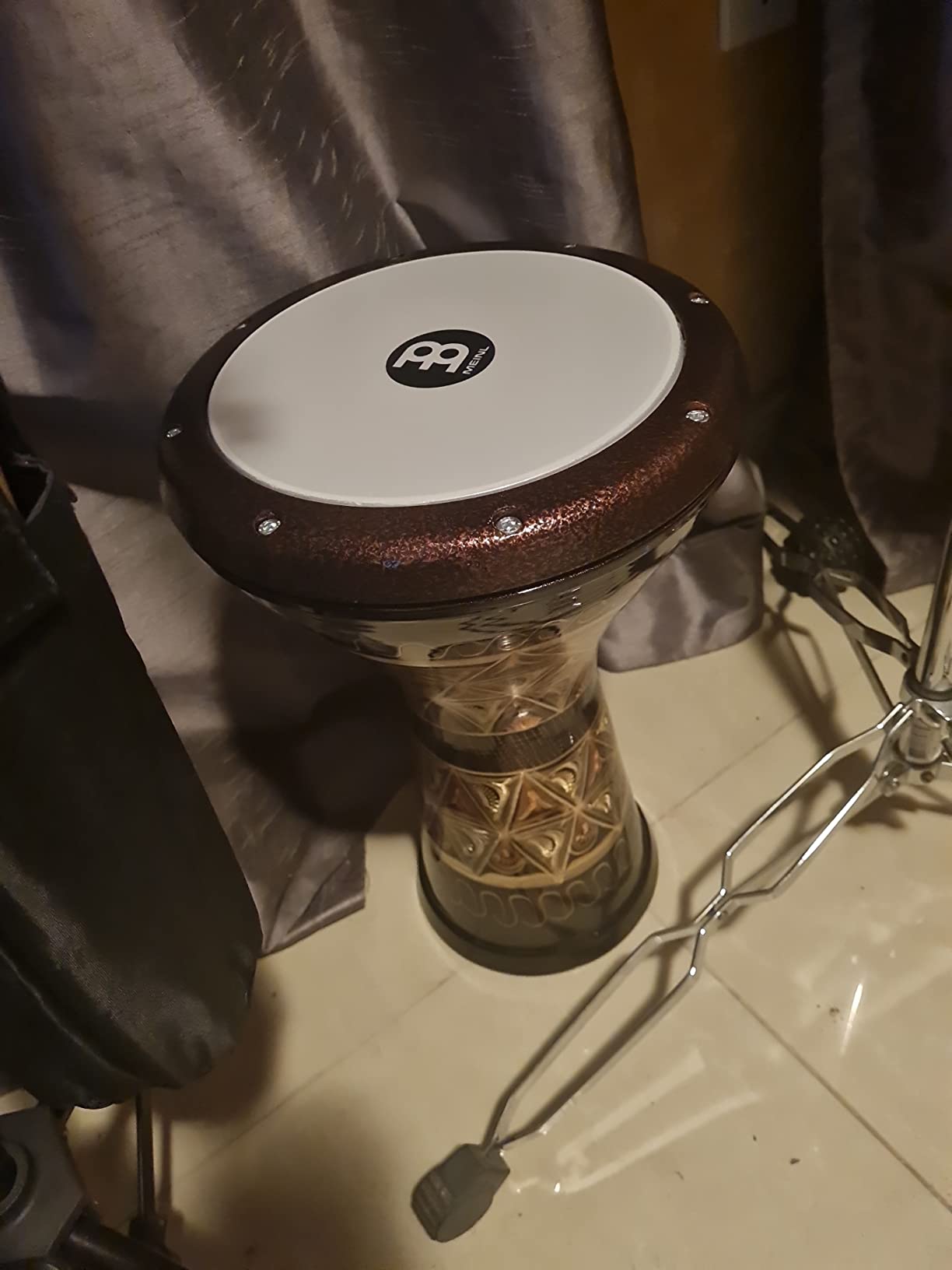 MEINL Darbukas HE-3012 Doumbek Kupfer Mehrfarbig Fell
