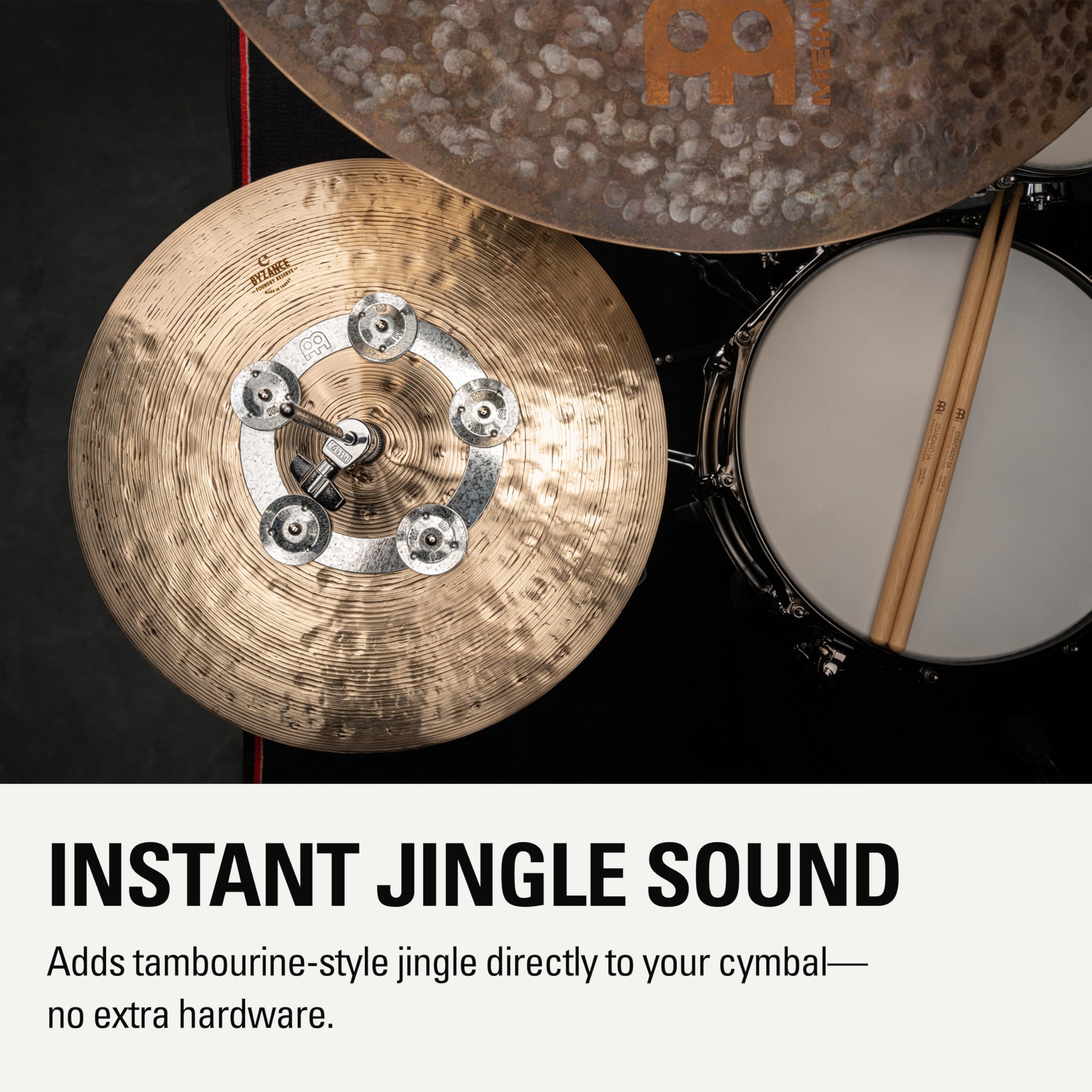 Meinl Tambourines DCRING Dry Ching Ring Zink für Becken