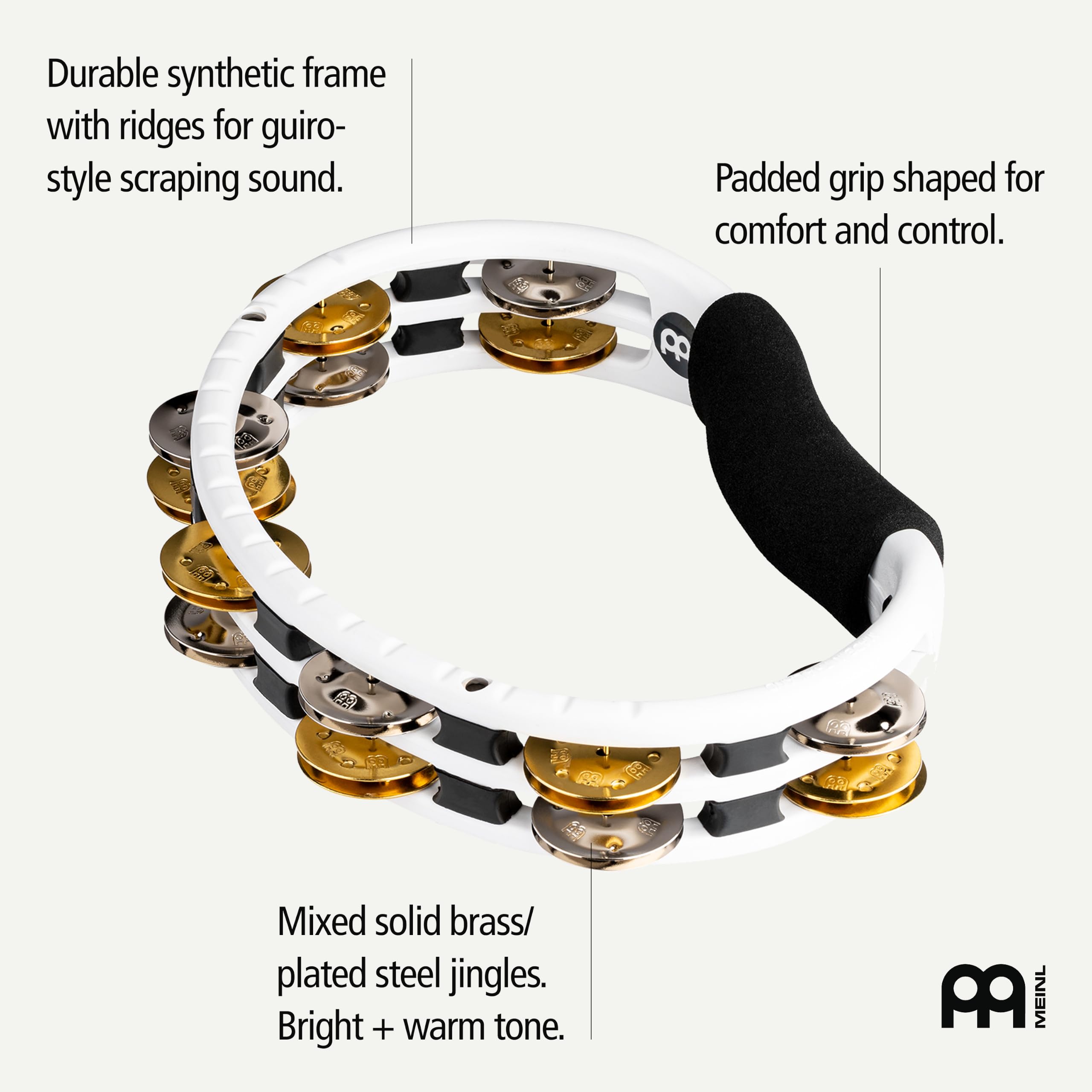 Meinl Tambourines TMT1M-WH Hand Tamburin Weiß ABS