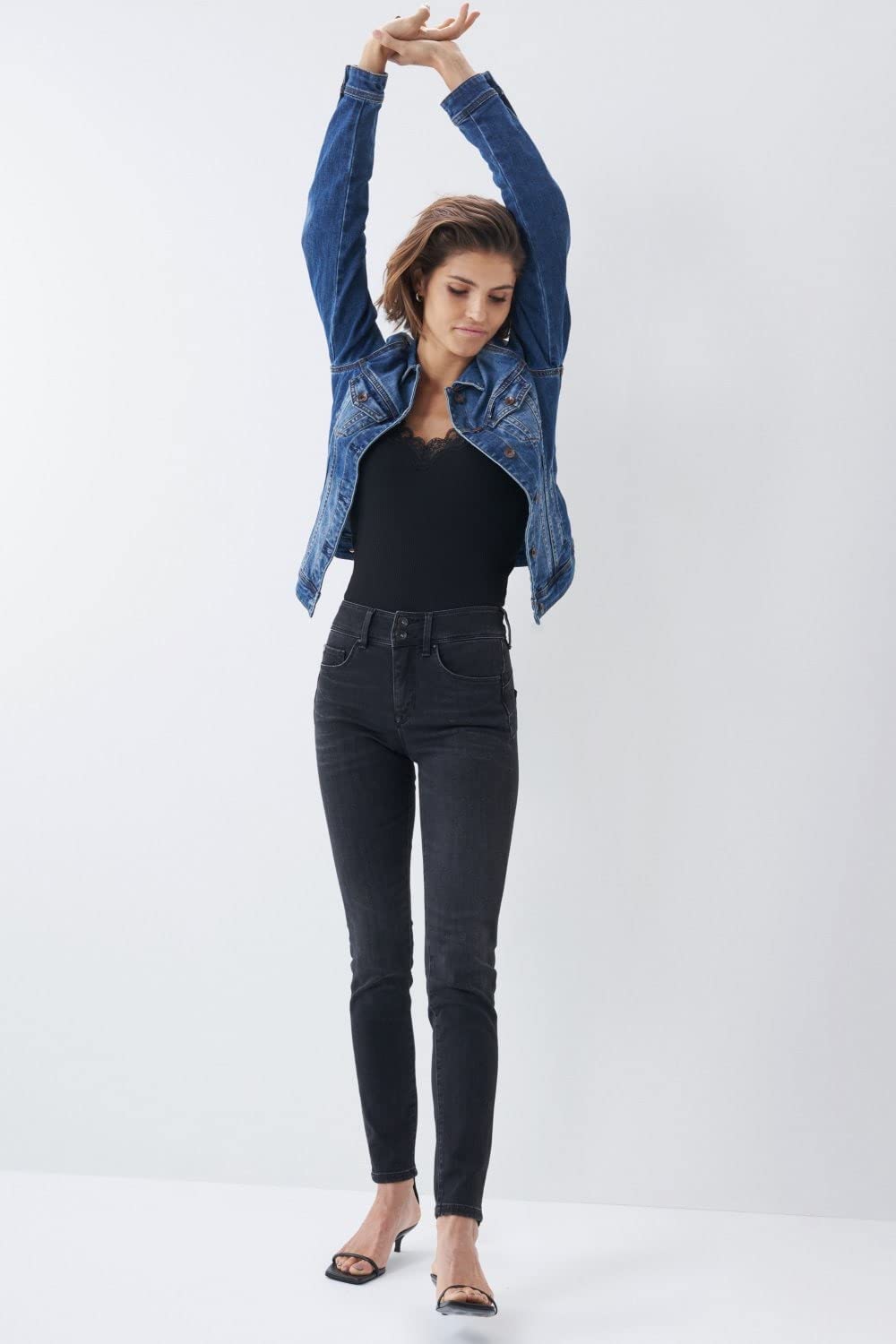 Salsa Secret Push In Skinny Jeans dunkel Größe 28
