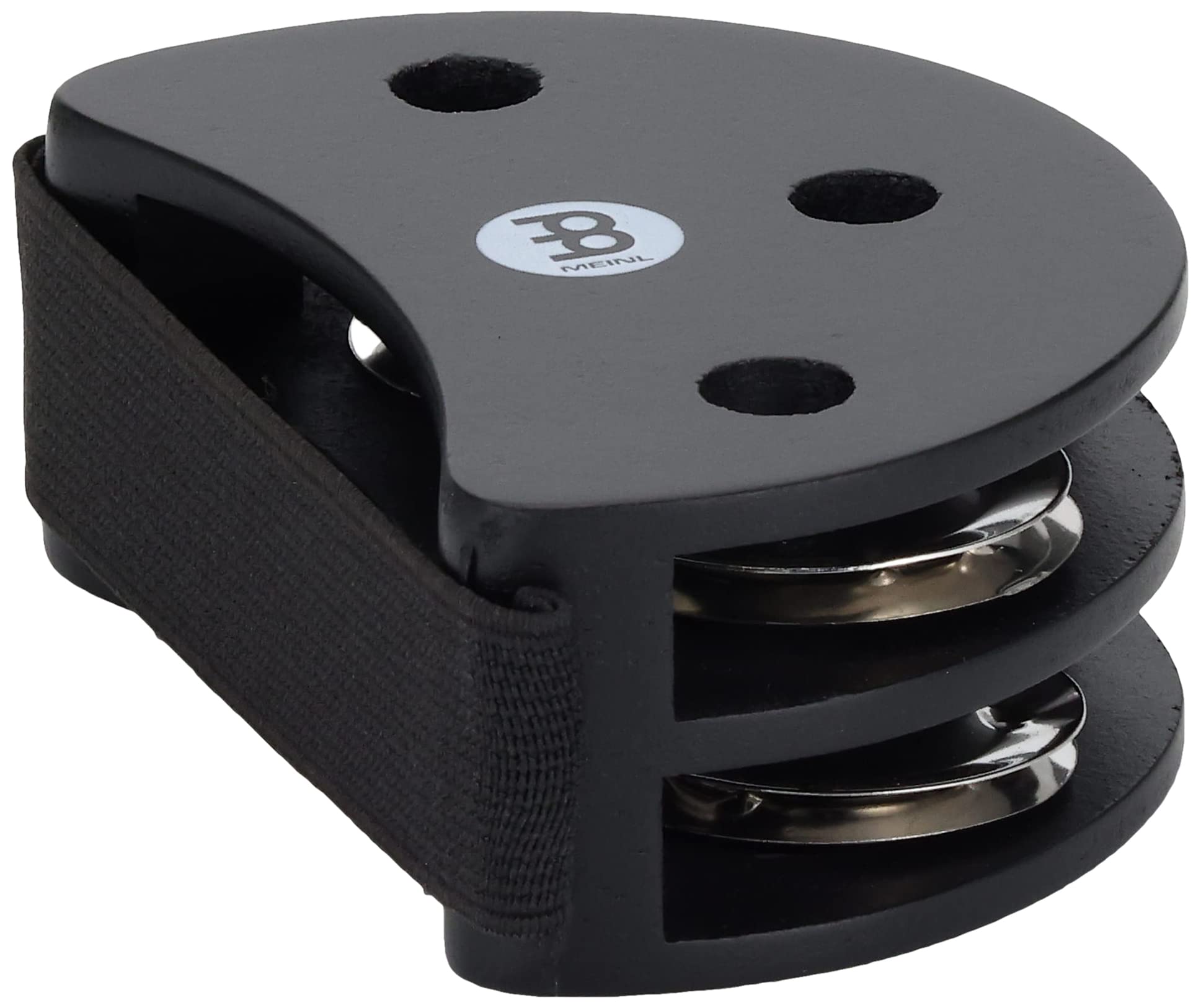 MEINL Foot Percussion FJS2S-BK Fußtamburin Schwarz Edelstahl