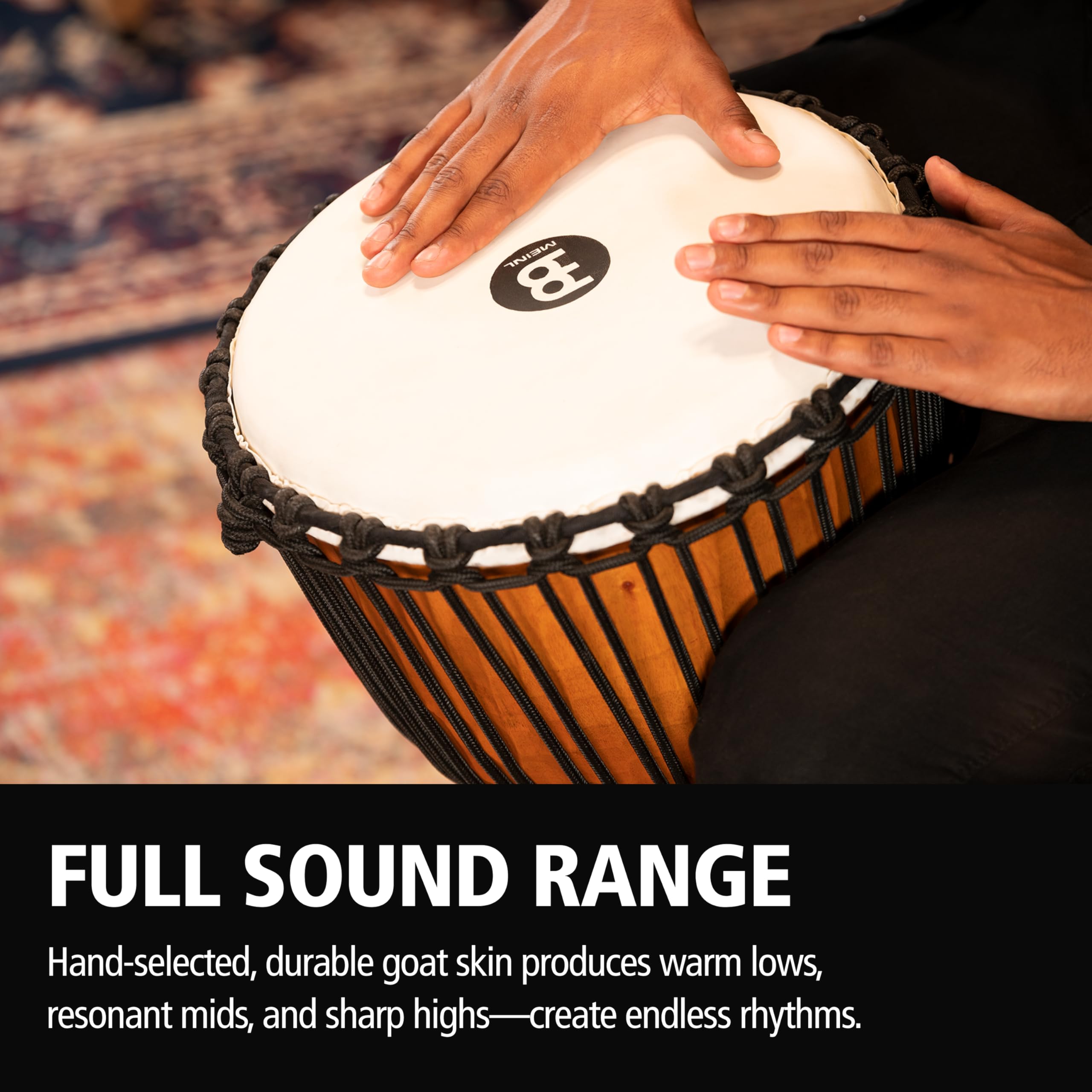 MEINL Djembes Nile Series HDJ4-XL Djembe Braun 13 Zoll