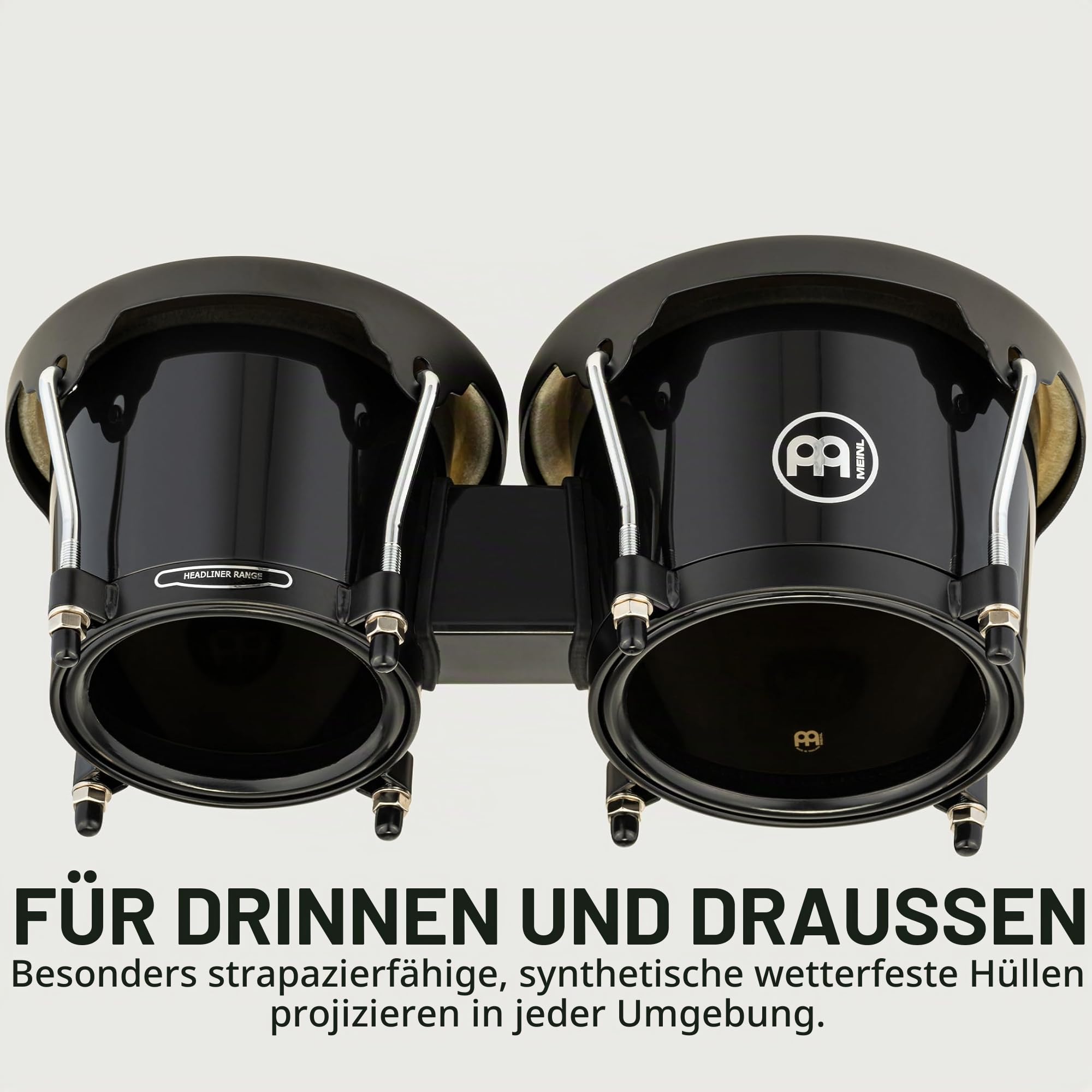 Meinl Bongos HB50BK Headliner Bongos Schwarz ABS