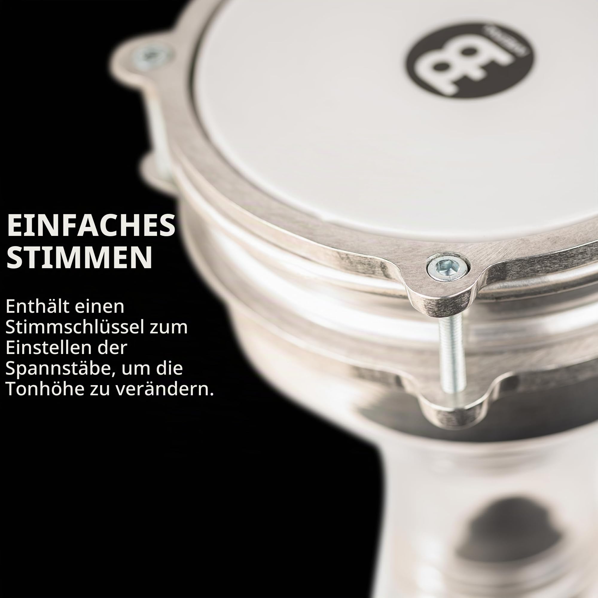 Meinl HE-101 Darbuka Aluminium Silber Kunststofffell