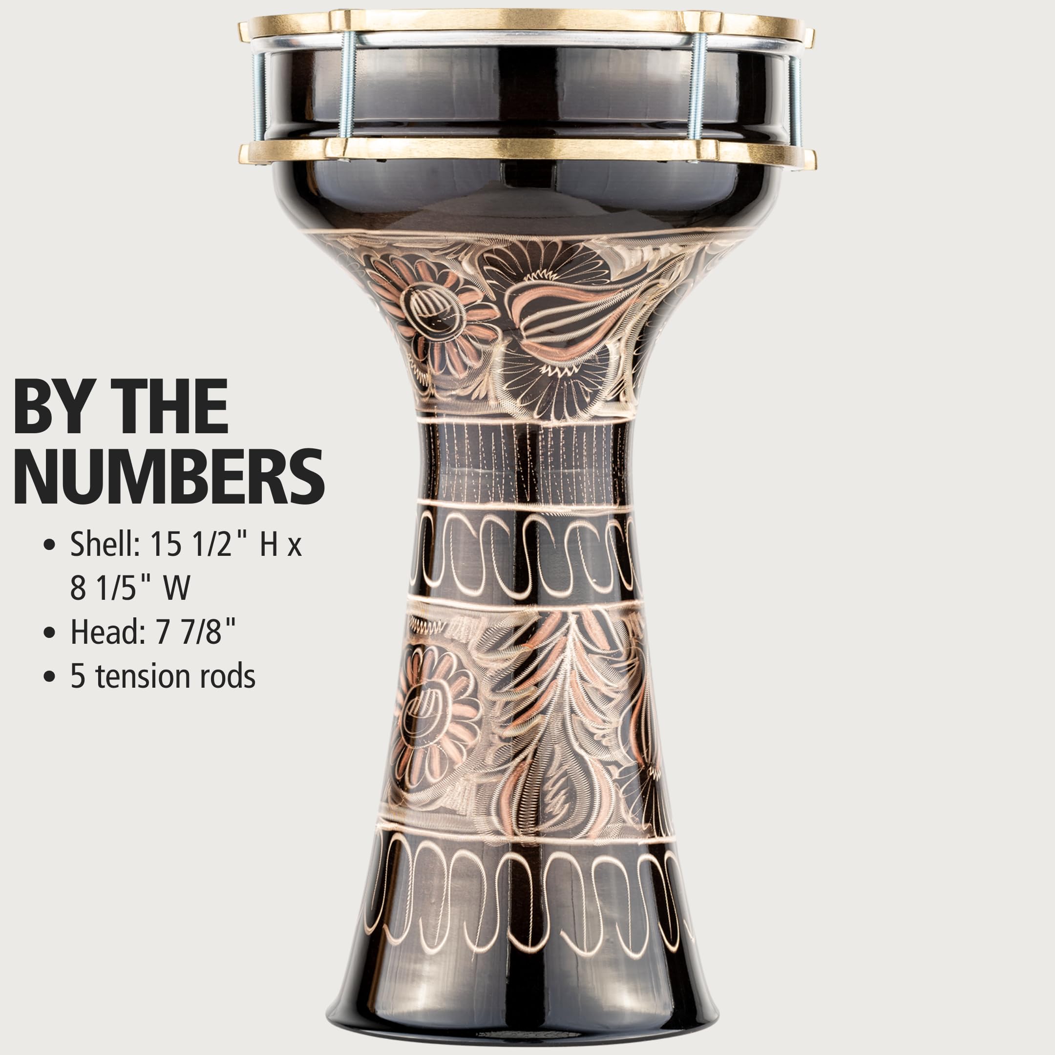 Meinl Darbukas HE-205 Darbuka Kupfer handgraviert