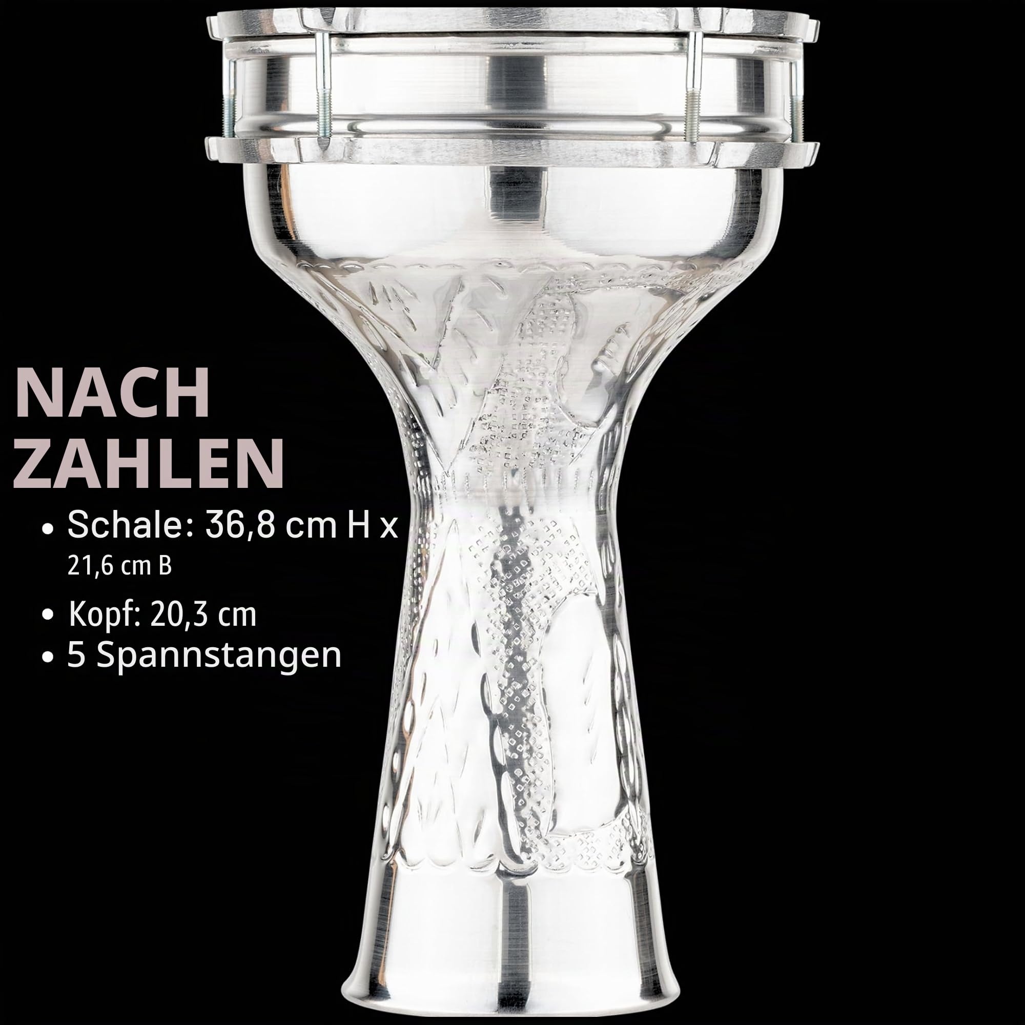 Meinl Darbukas HE-114 Darbuka Aluminium silber 8 Zoll