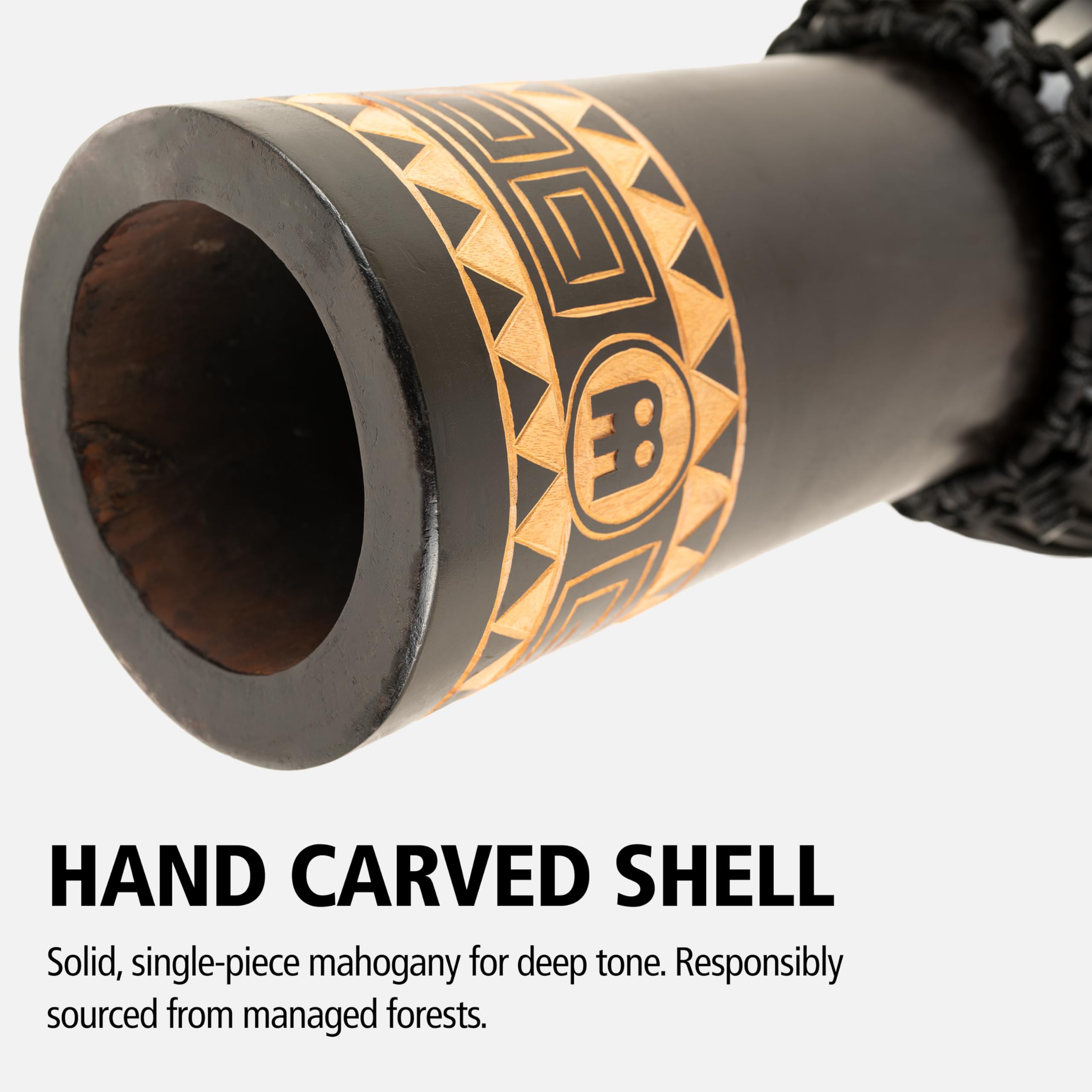 Meinl Congo HDJ1-L Djembe 12 Zoll Mahagoni Dunkelbraun