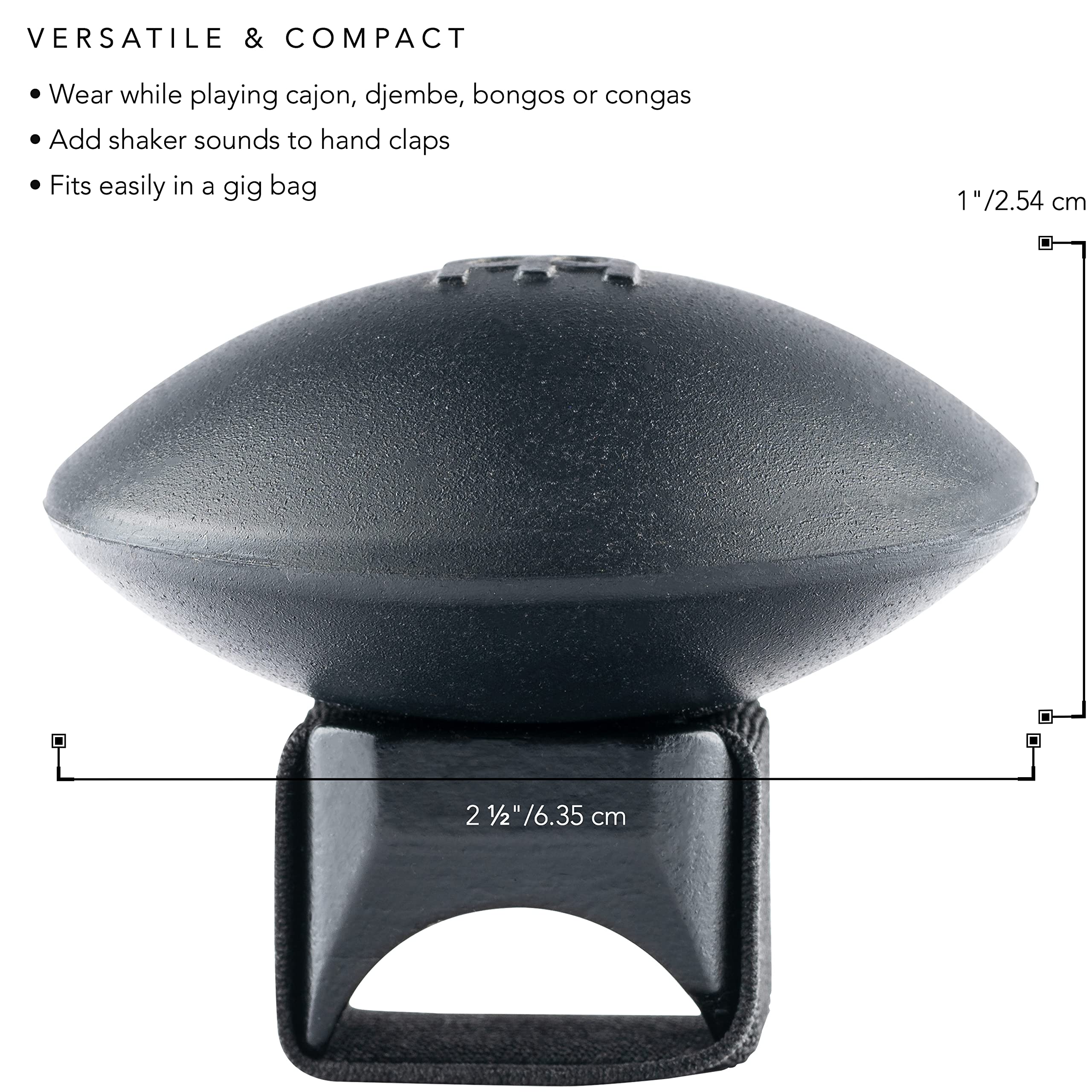 Meinl Hand Percussion MS-BK Motion Shaker Schwarz Fingerring