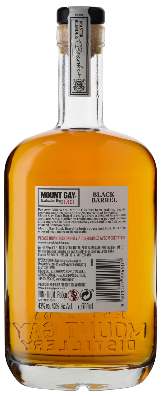 Mount Gay Black Barrel Rum 0,7l 43% Bourbon Finish