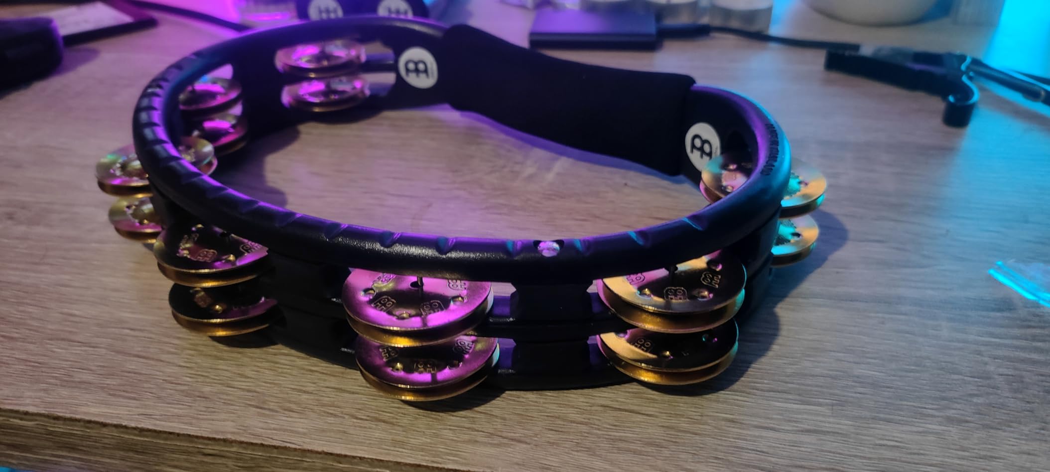 MEINL Tambourines TMT1B-BK Schellenring Schwarz Messing