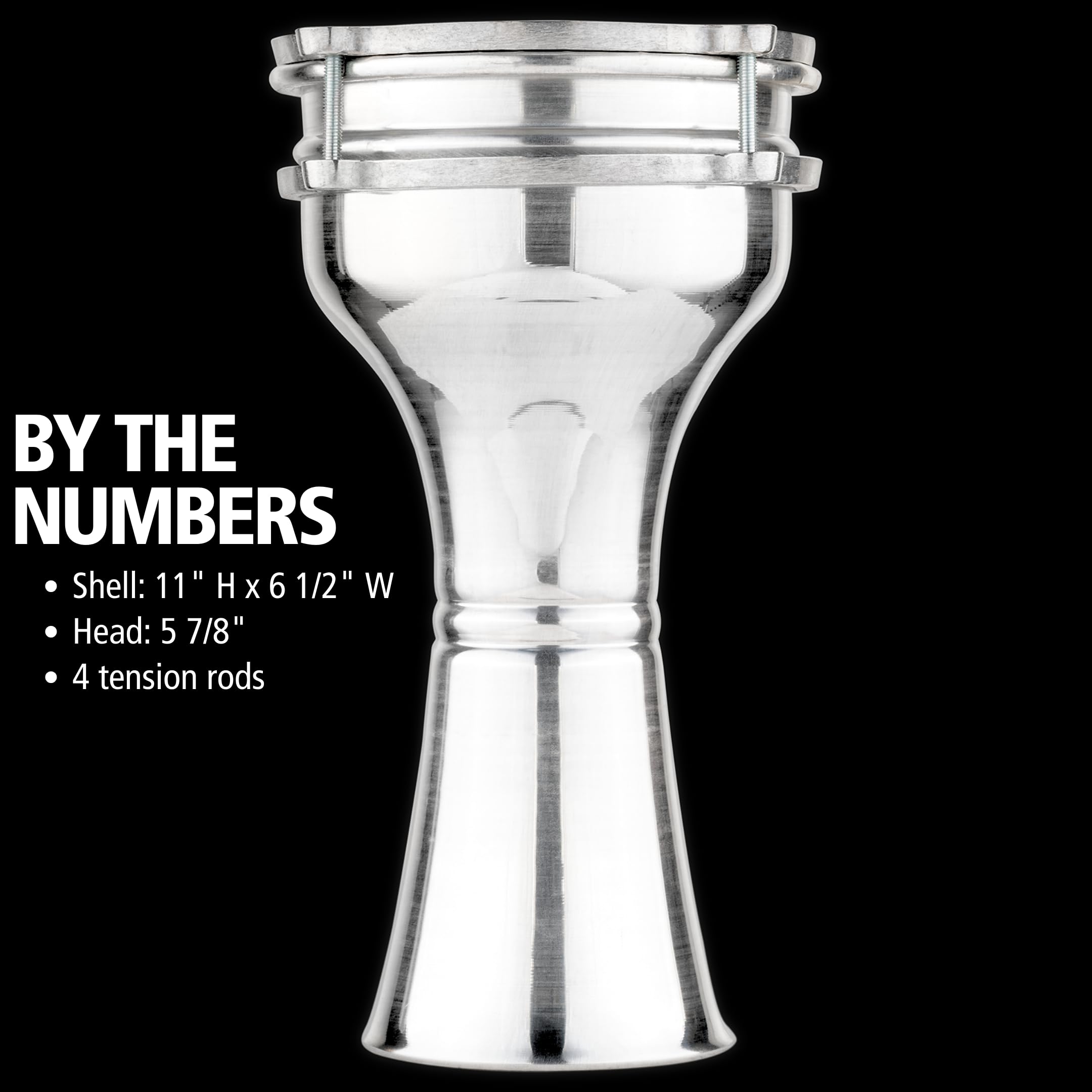 Meinl HE-101 Darbuka Aluminium Silber Kunststofffell