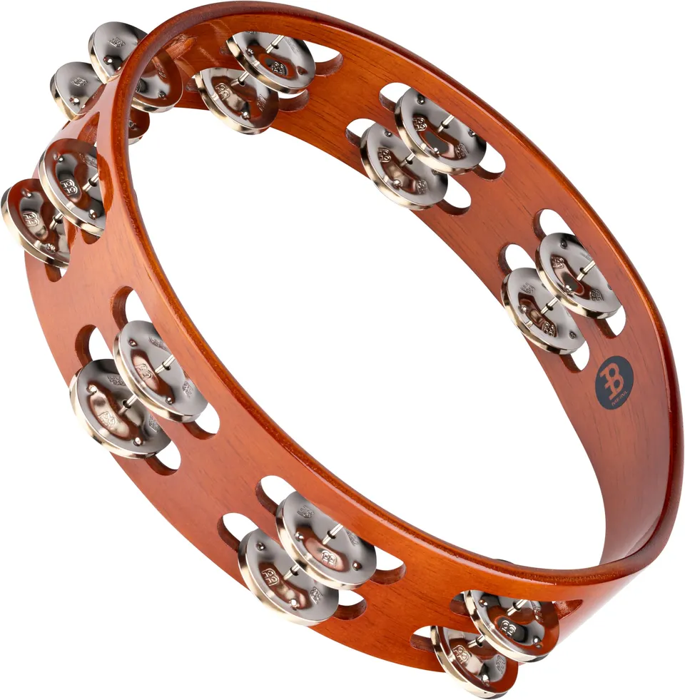 Meinl Tambourines TA2AB Tamburin 10 Zoll Braun 2-reihig