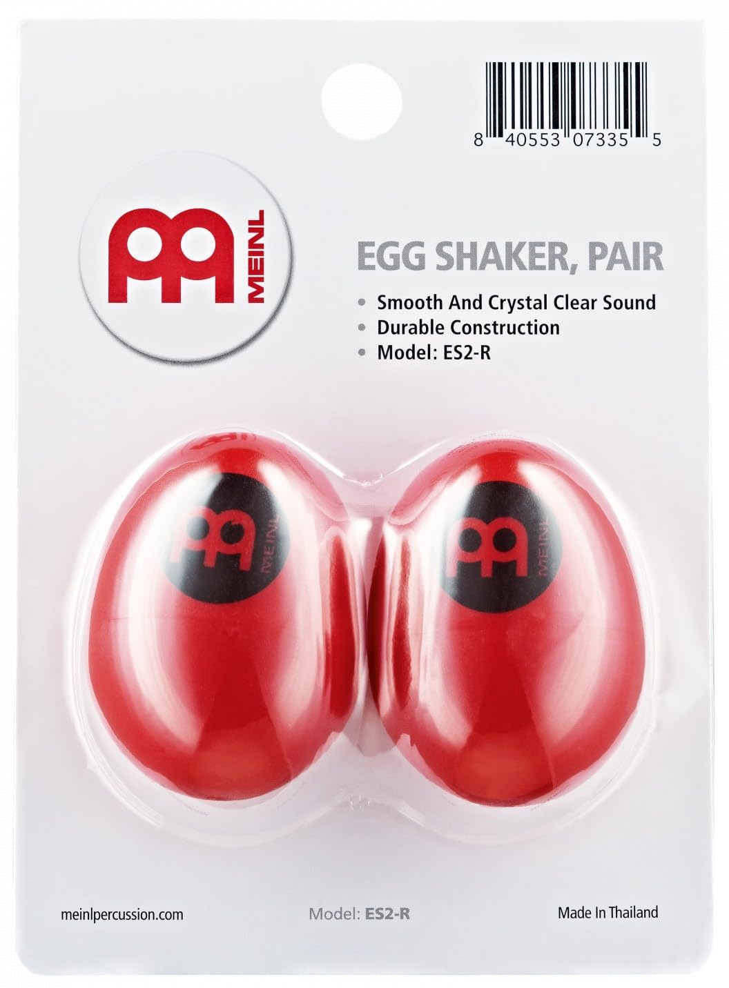 Meinl Hand Percussion ES2-R Egg Shaker Rot Kunststoff