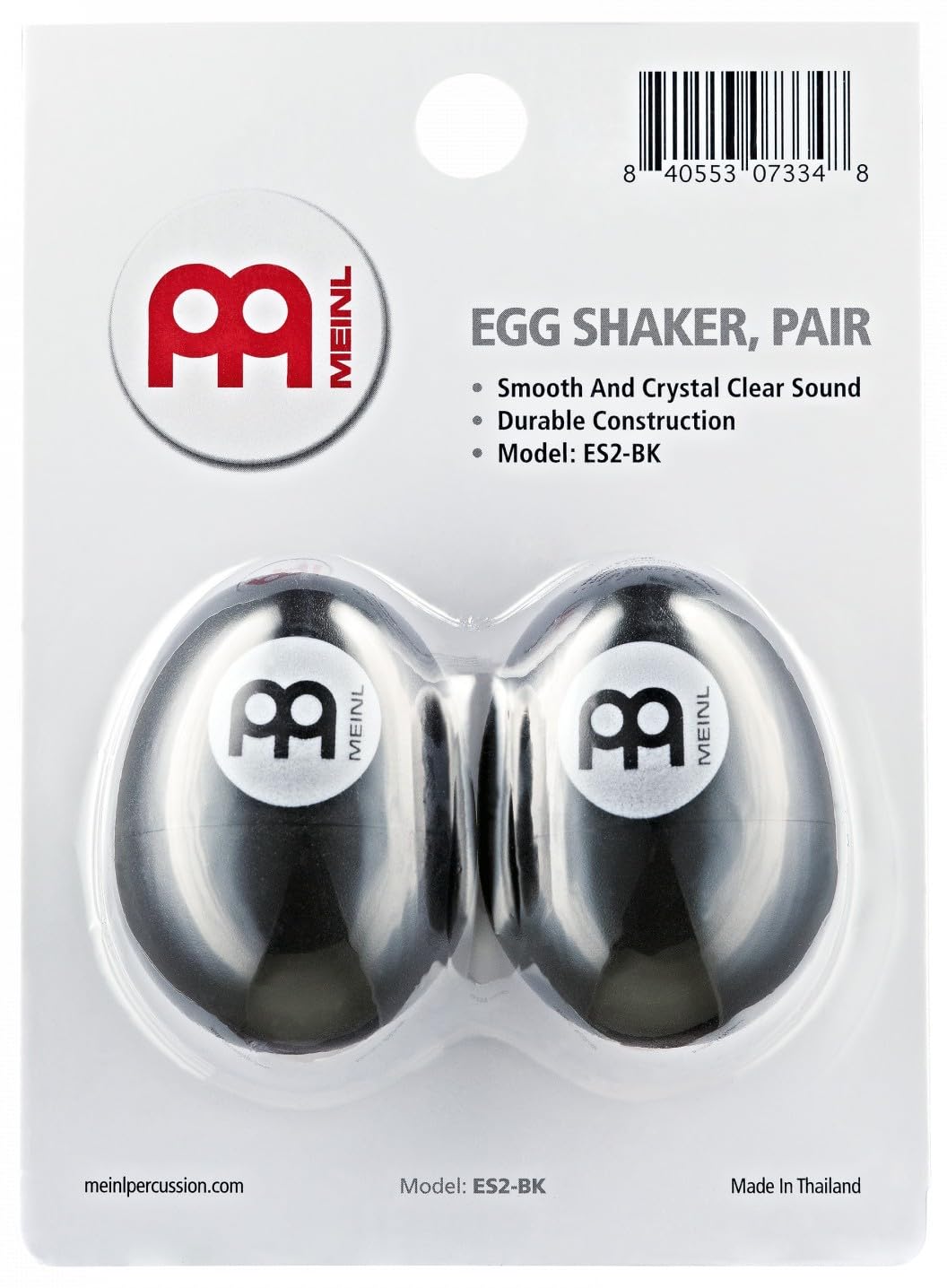 Meinl Hand Percussion ES2-BK Egg Shaker Schwarz Kunststoff