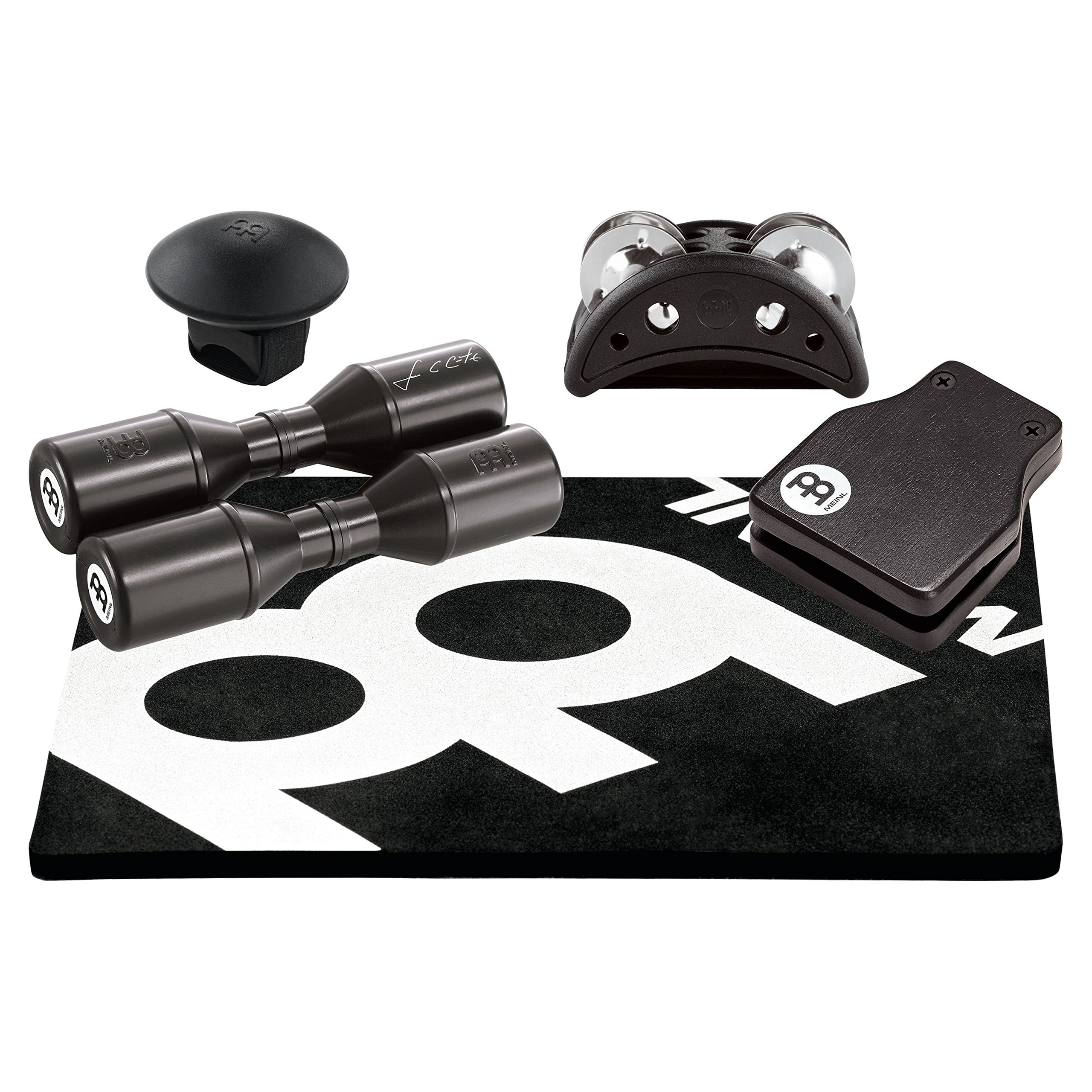 MEINL Hand Percussion PP-2 Cajon Perc Pack Zubehör-Set Schwarz