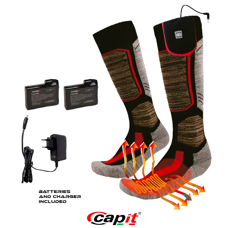 Capit Warmme beheizbare Socken Carbon 3 Stufen Akku