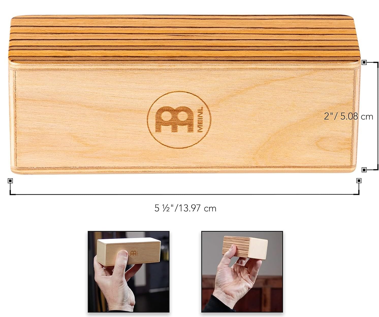 MEINL Hand Percussion SH53-S Shaker Small Birke Zebrano