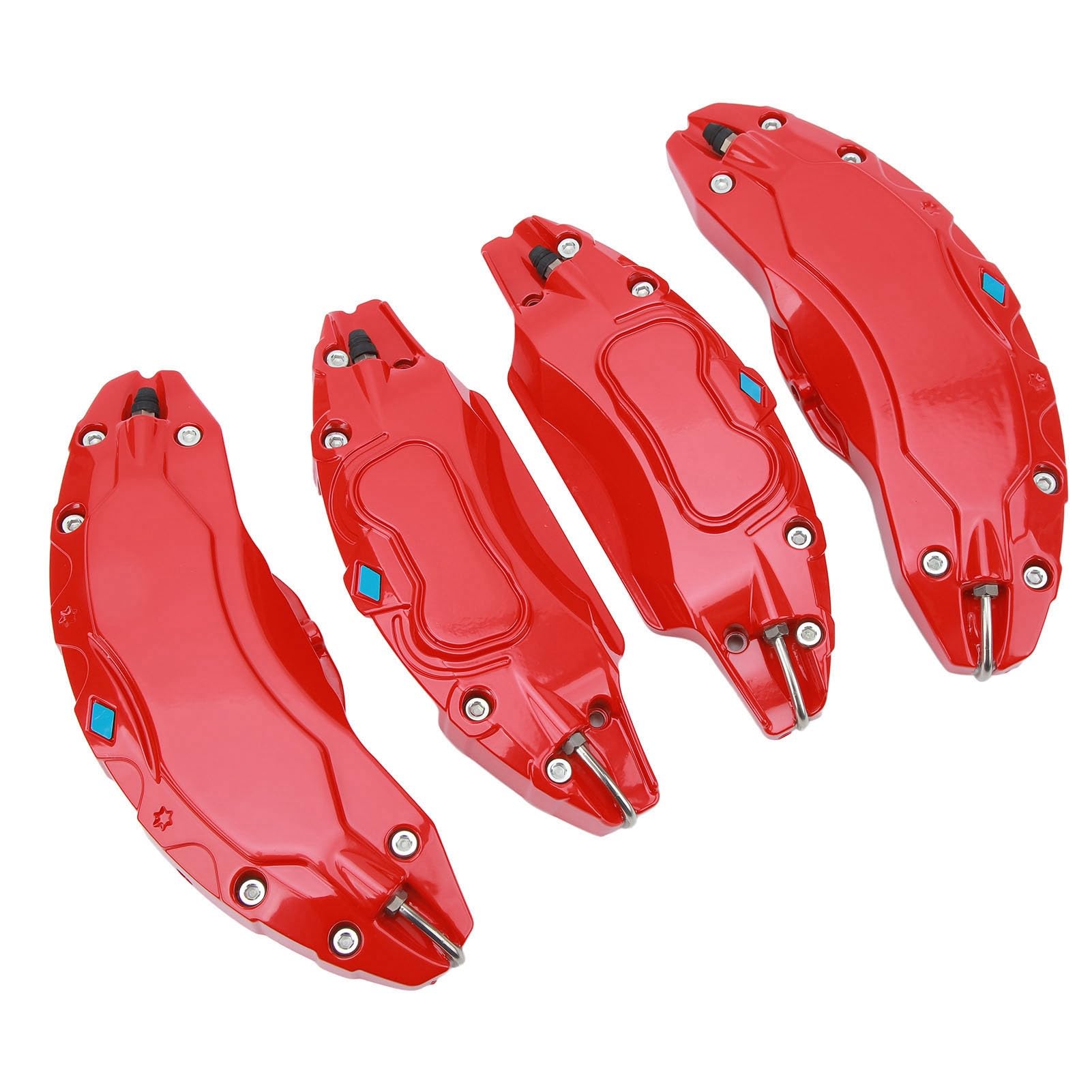 aklosipy Bremssattelabdeckungen Alu Rot 4 Stück Model Y