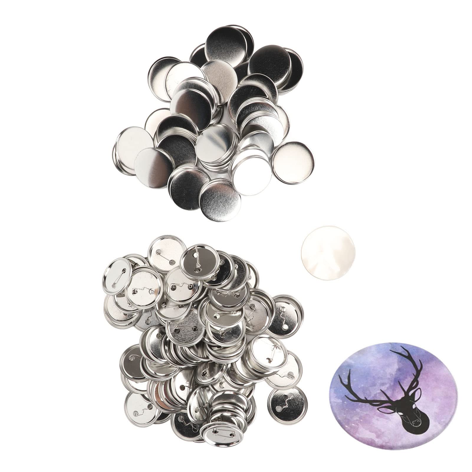 aklosipy Craft Supplies Button-Rohlinge 50 mm 100 Stück