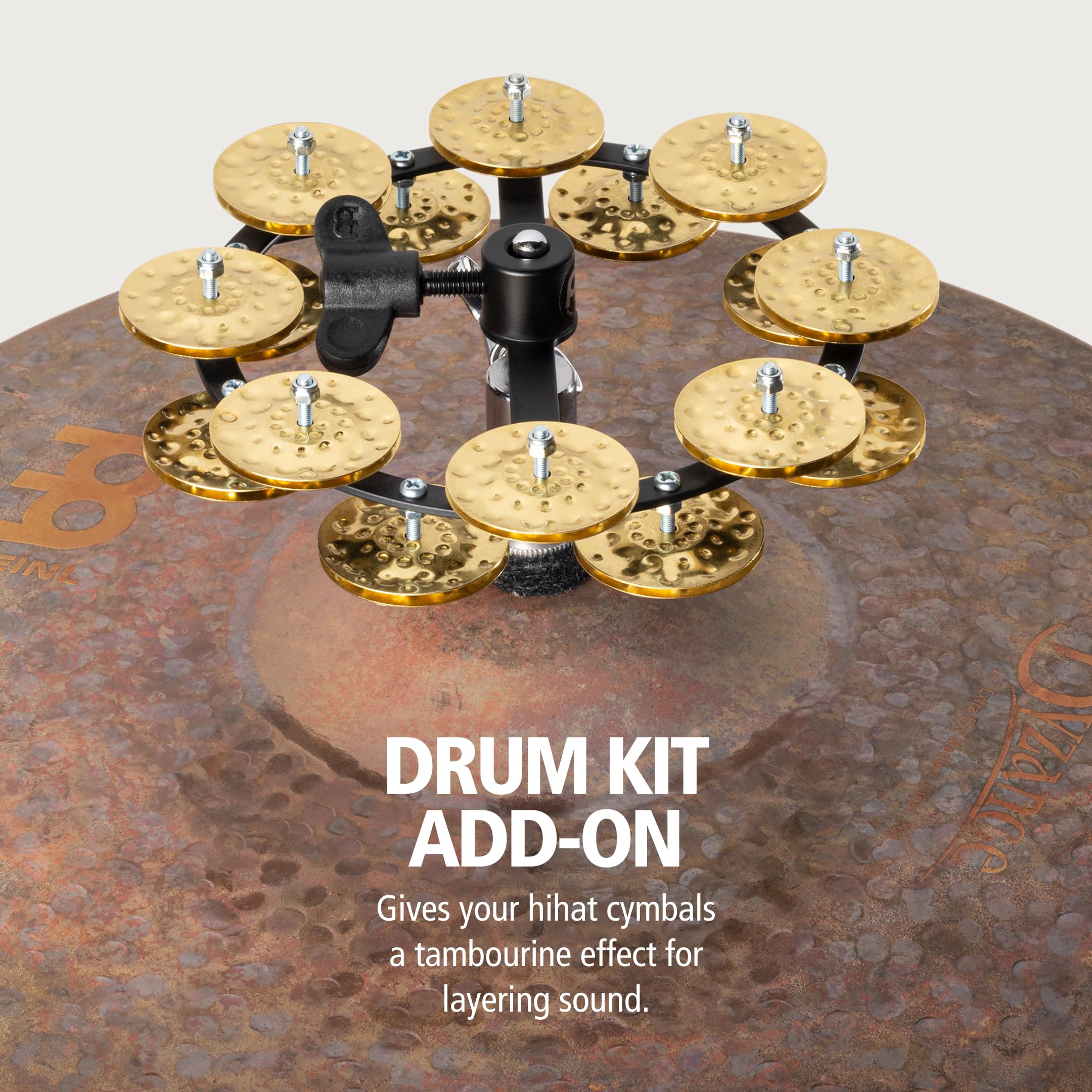 Meinl Tambourines HTHH2B-BK Hihat-Tamburin Double Row 5 Zoll