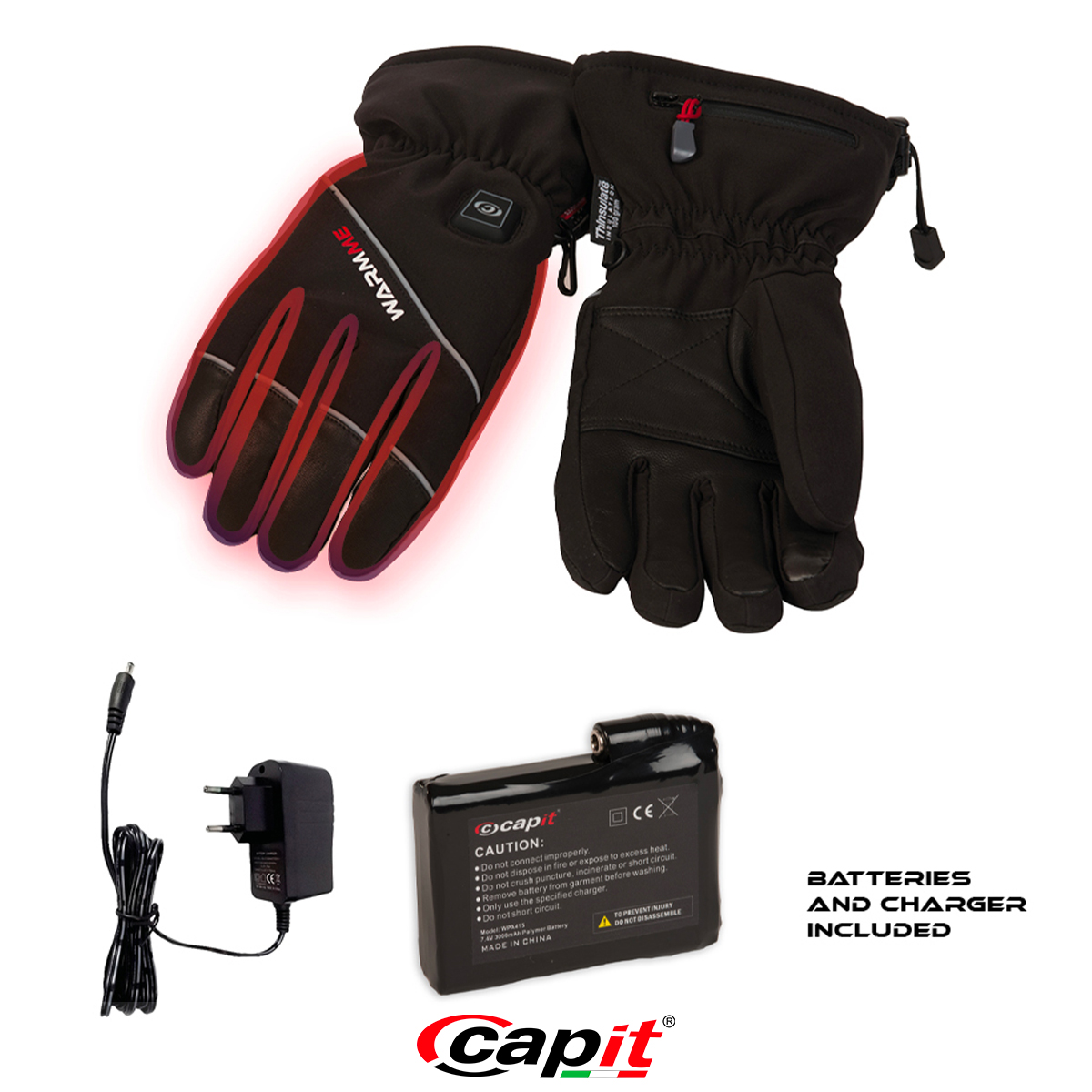 Capit Warmme Outdoor Heizhandschuhe Carbon Touch