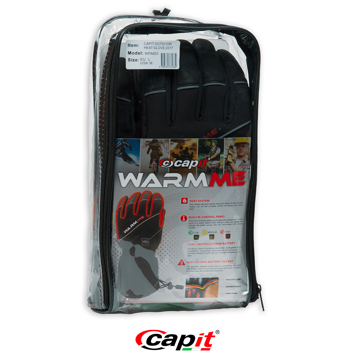 Capit Warmme Outdoor Heizhandschuhe Carbon Touch