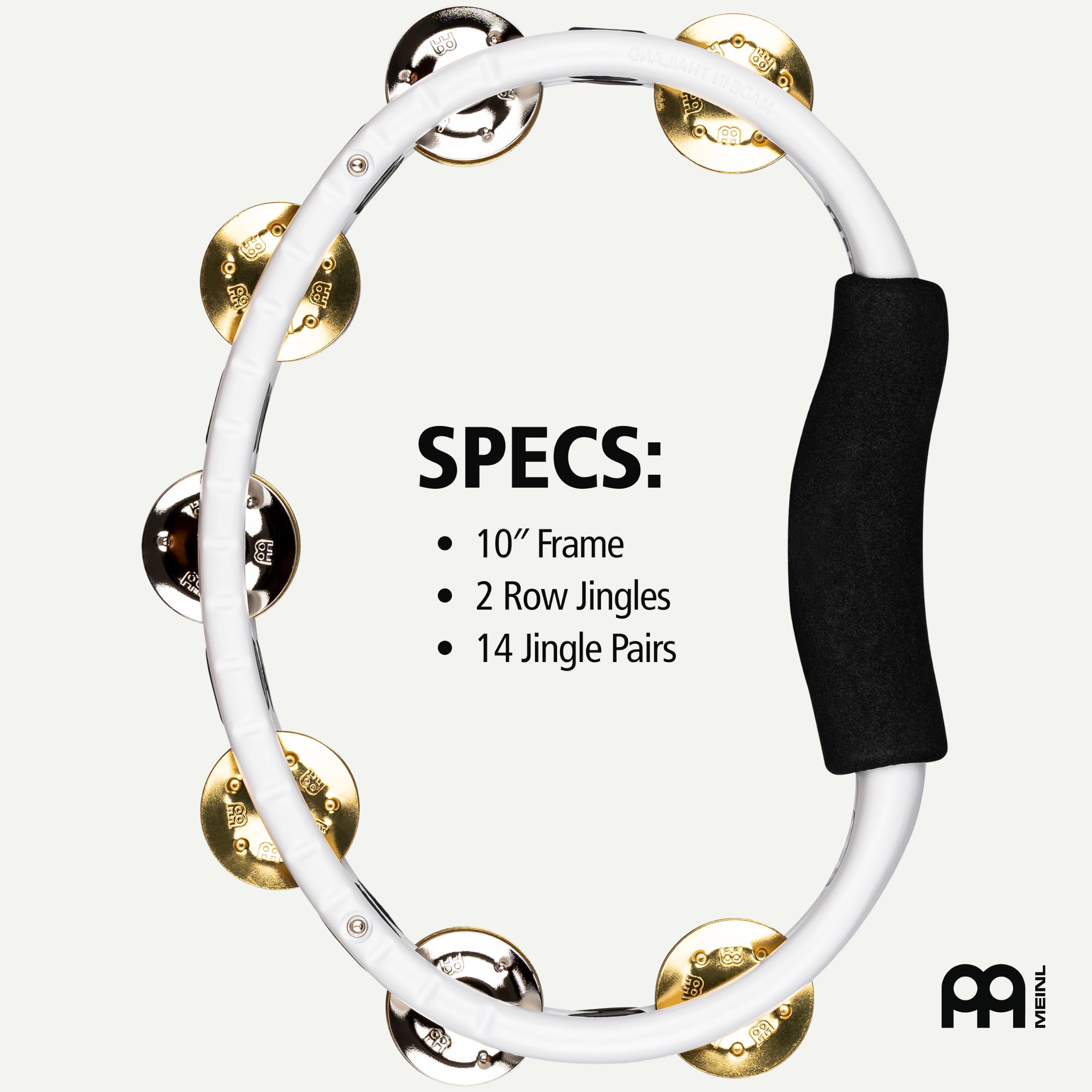 Meinl Tambourines TMT1M-WH Hand Tamburin Weiß ABS