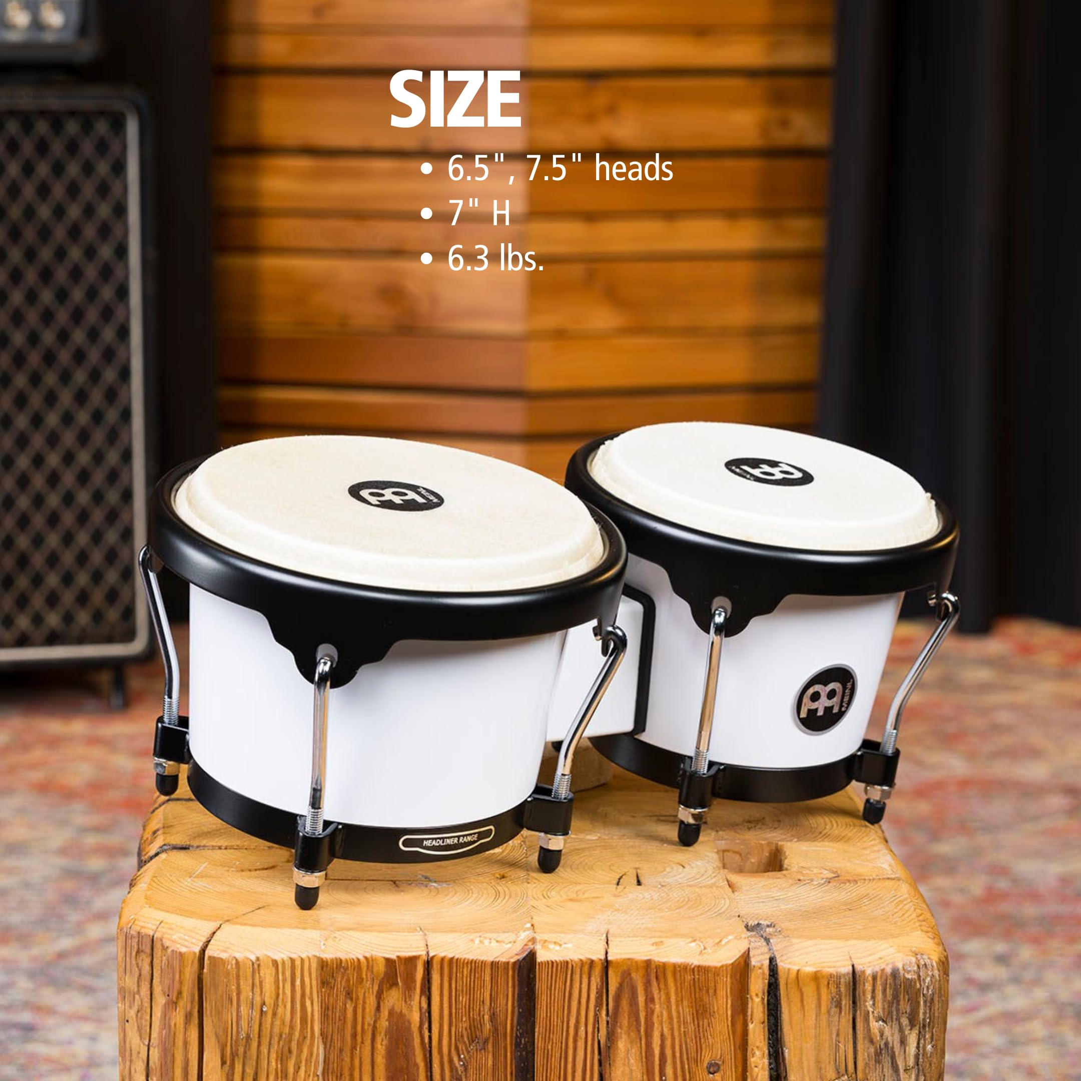 Meinl Journey HB50WH Bongos Weiß 6,5+7,5 Zoll