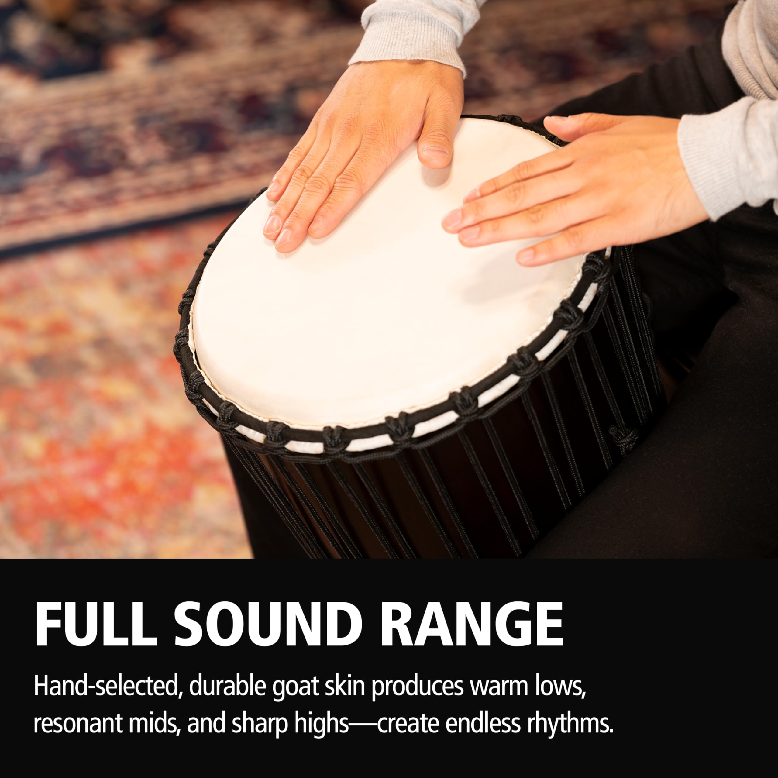 Meinl Congo HDJ1-L Djembe 12 Zoll Mahagoni Dunkelbraun
