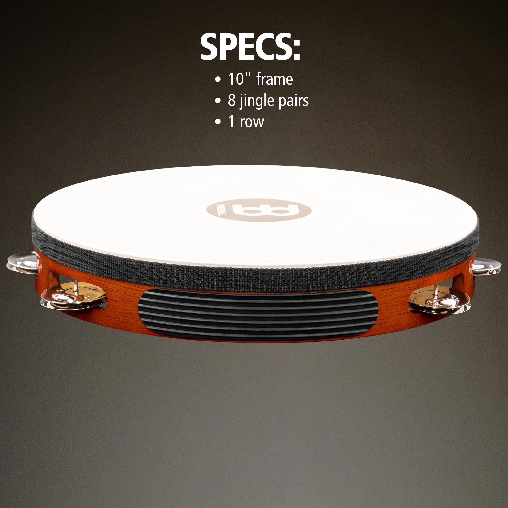 MEINL TAH1AB Felltamburin Stahl-Schellen 25 cm
