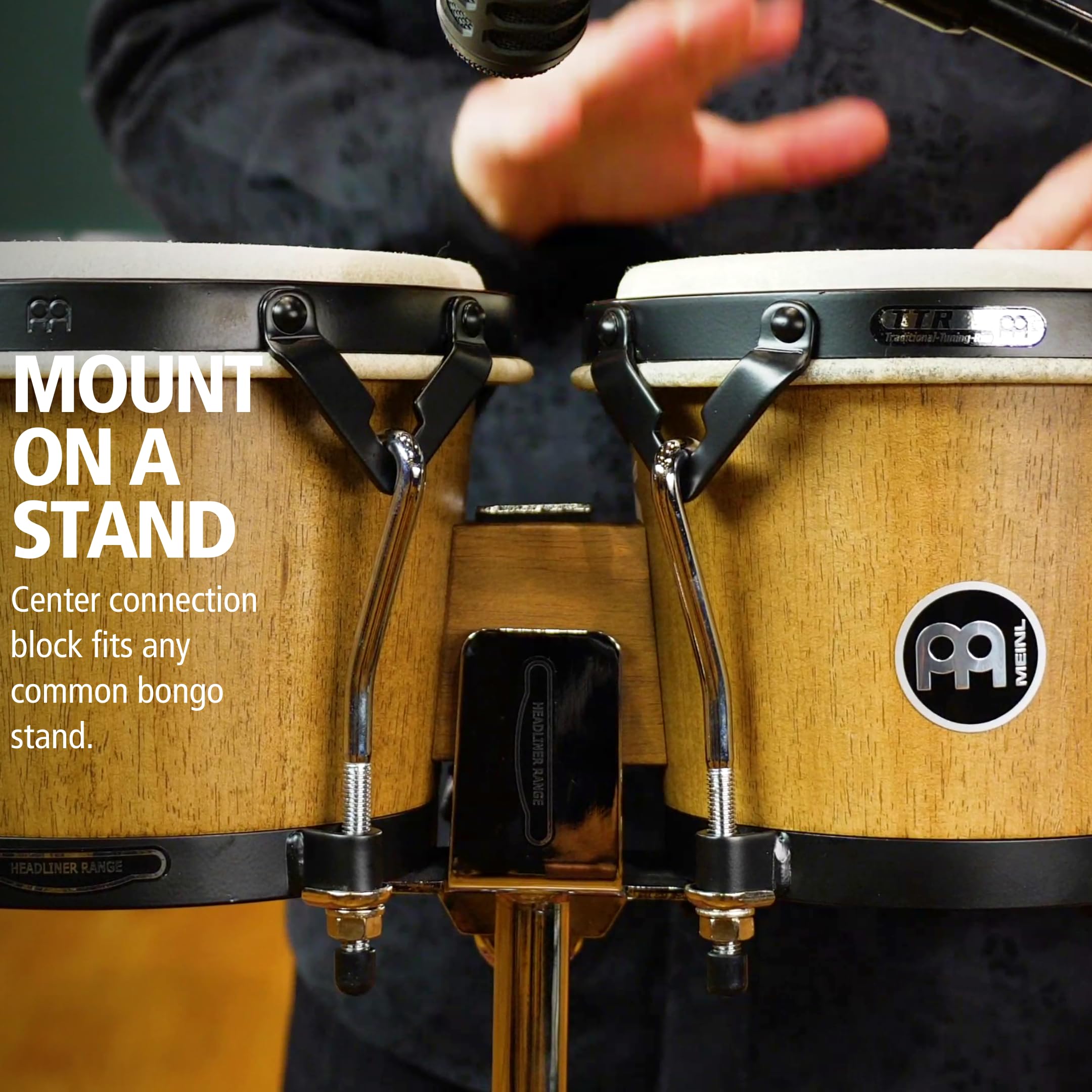 MEINL Bongos Headliner HTB100WB-M Bongos Braun Holz
