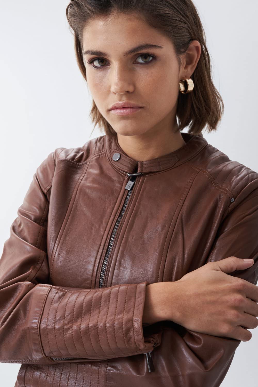 Salsa Manhattan Jacke Damen Lederjacke Größe M
