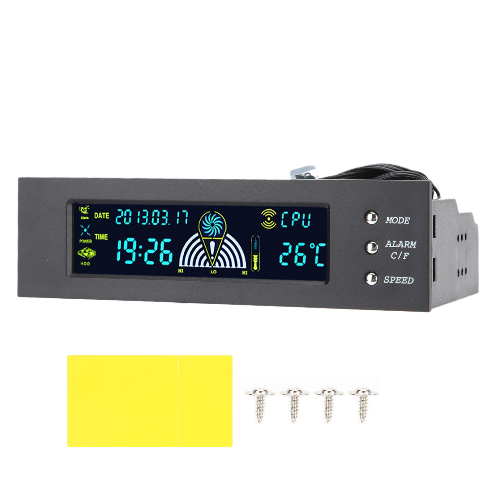 aklosipy STW5023 Lüftersteuerung 5,25 Zoll LCD-Panel
