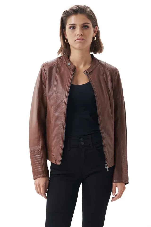 Salsa Manhattan Jacke Damen Lederjacke Größe M