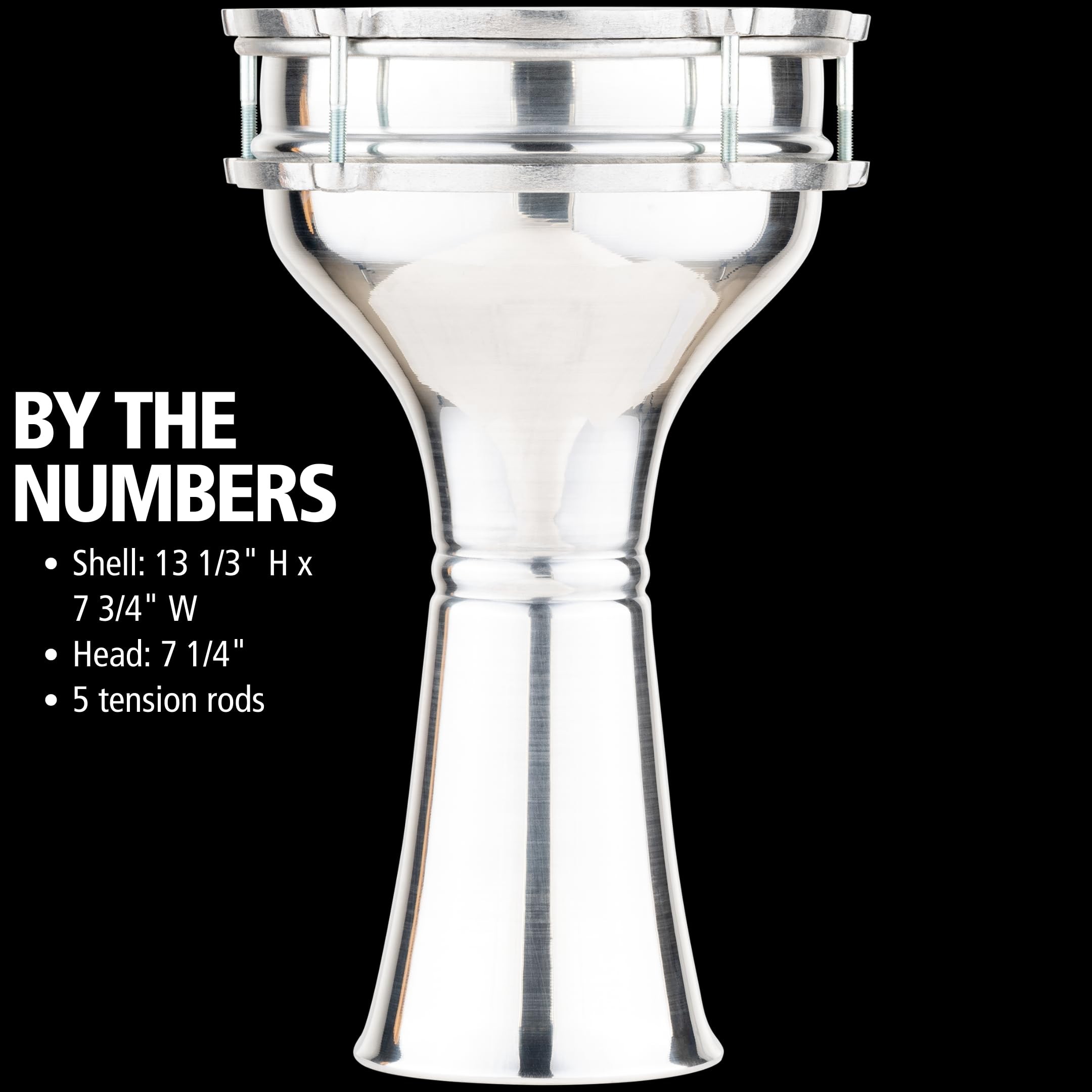 MEINL HE-103 Darbuka Aluminium Silber 7,25 Zoll
