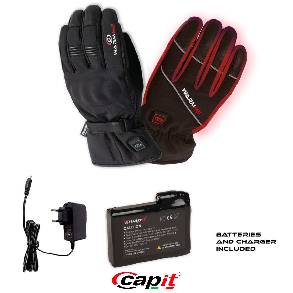 Capit Warmme Heizhandschuhe Motorrad Leder Touch