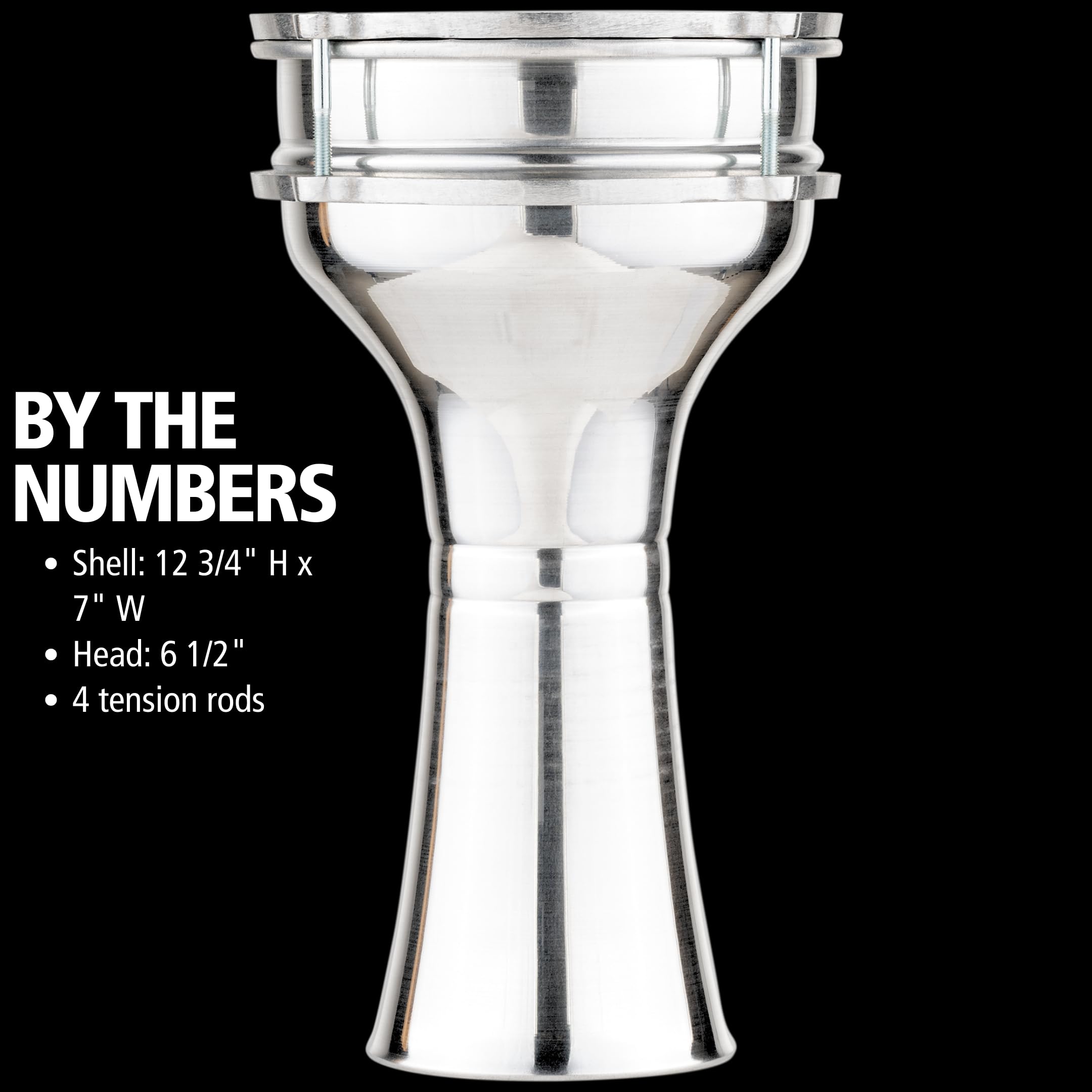 Meinl HE-102 Darbuka Handtrommel Aluminium Silber 6,5 Zoll