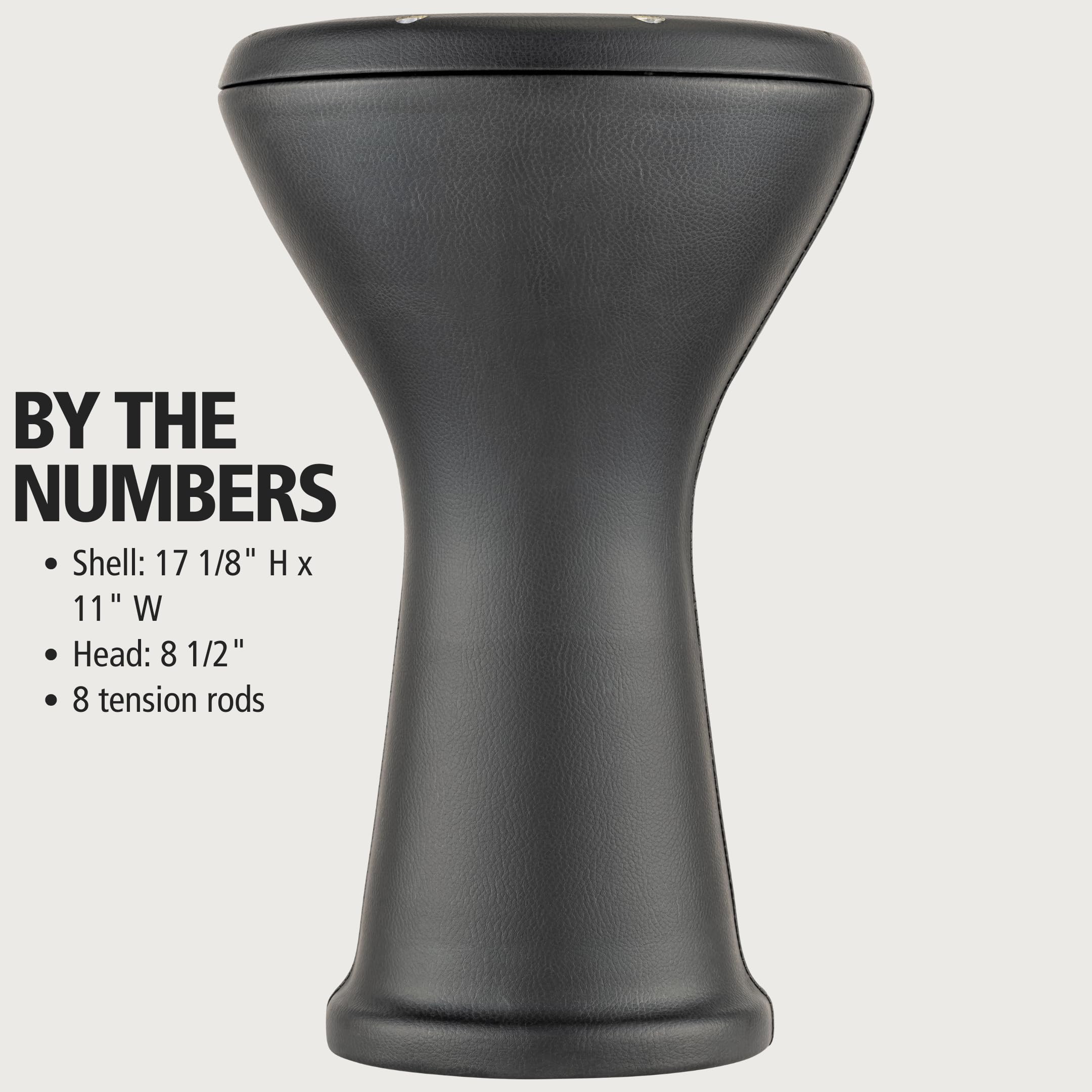 MEINL HE-3000 Doumbek Aluminium Schwarz Fell