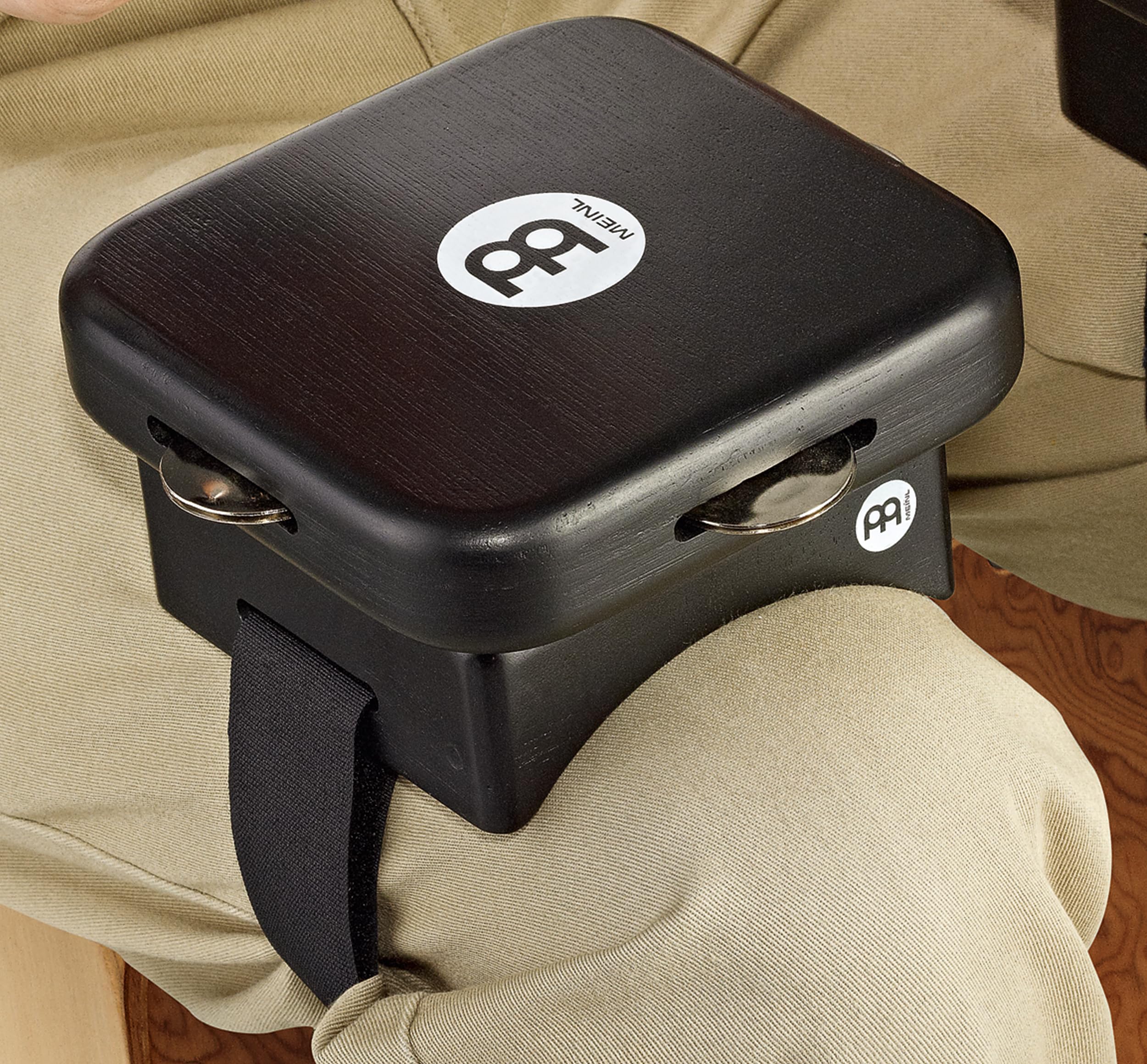 MEINL Foot Percussion KP-JT-BK Knee Pad Jingle Tap Schwarz