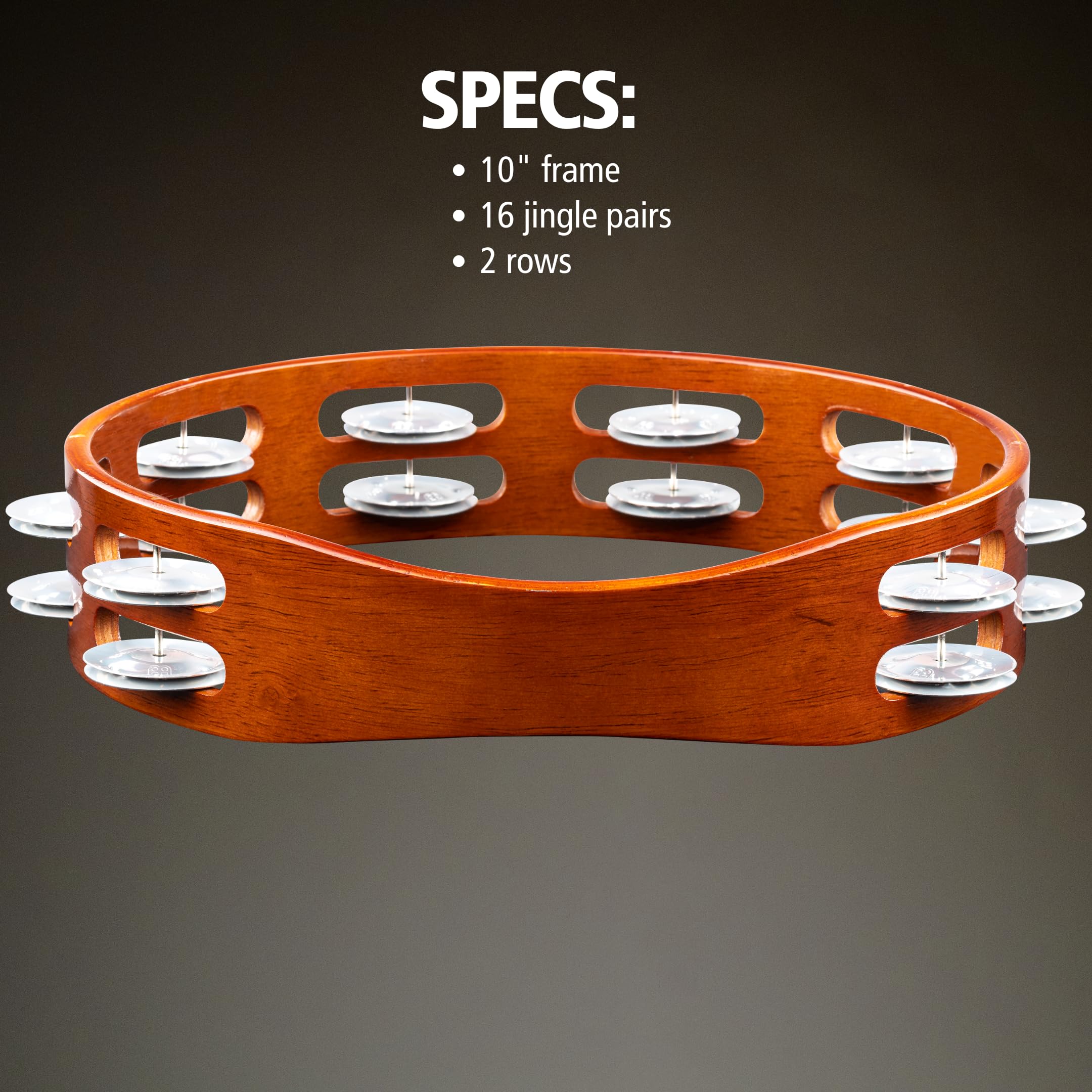 Meinl TA2A-AB Tamburin 10 Zoll Holz 2-reihig