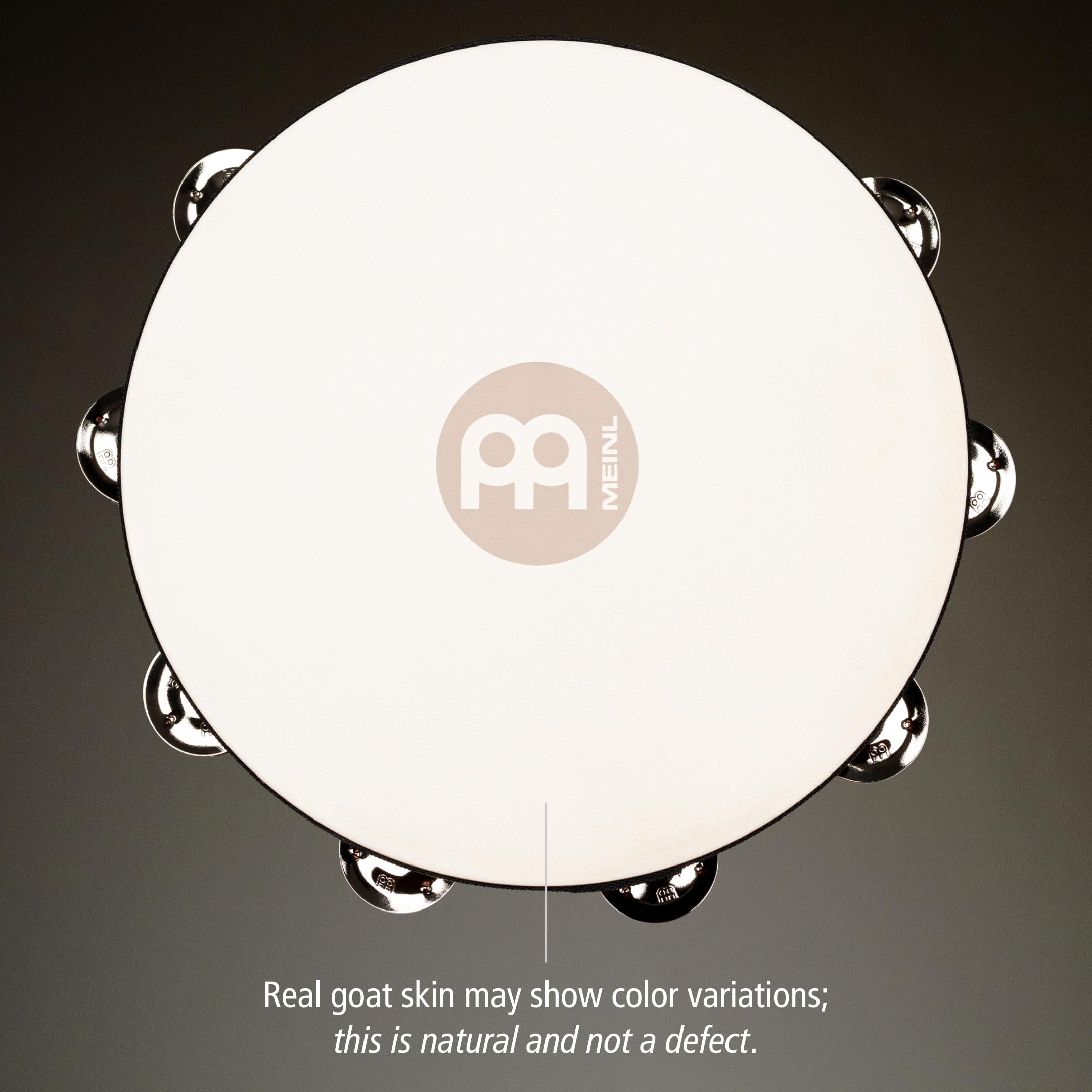 MEINL TAH1AB Felltamburin Stahl-Schellen 25 cm