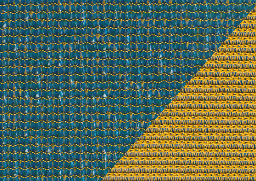 Sauleda Solar Pro Dual Macaw Markisenstoff Aquatic Blue Yellow