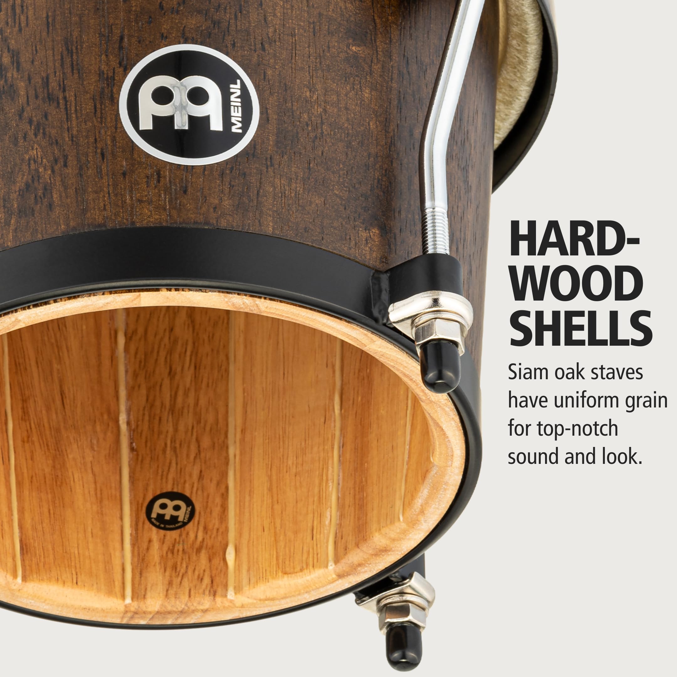 MEINL Bongos HB100VWB-M Headliner Holz Schwarz Büffelfell