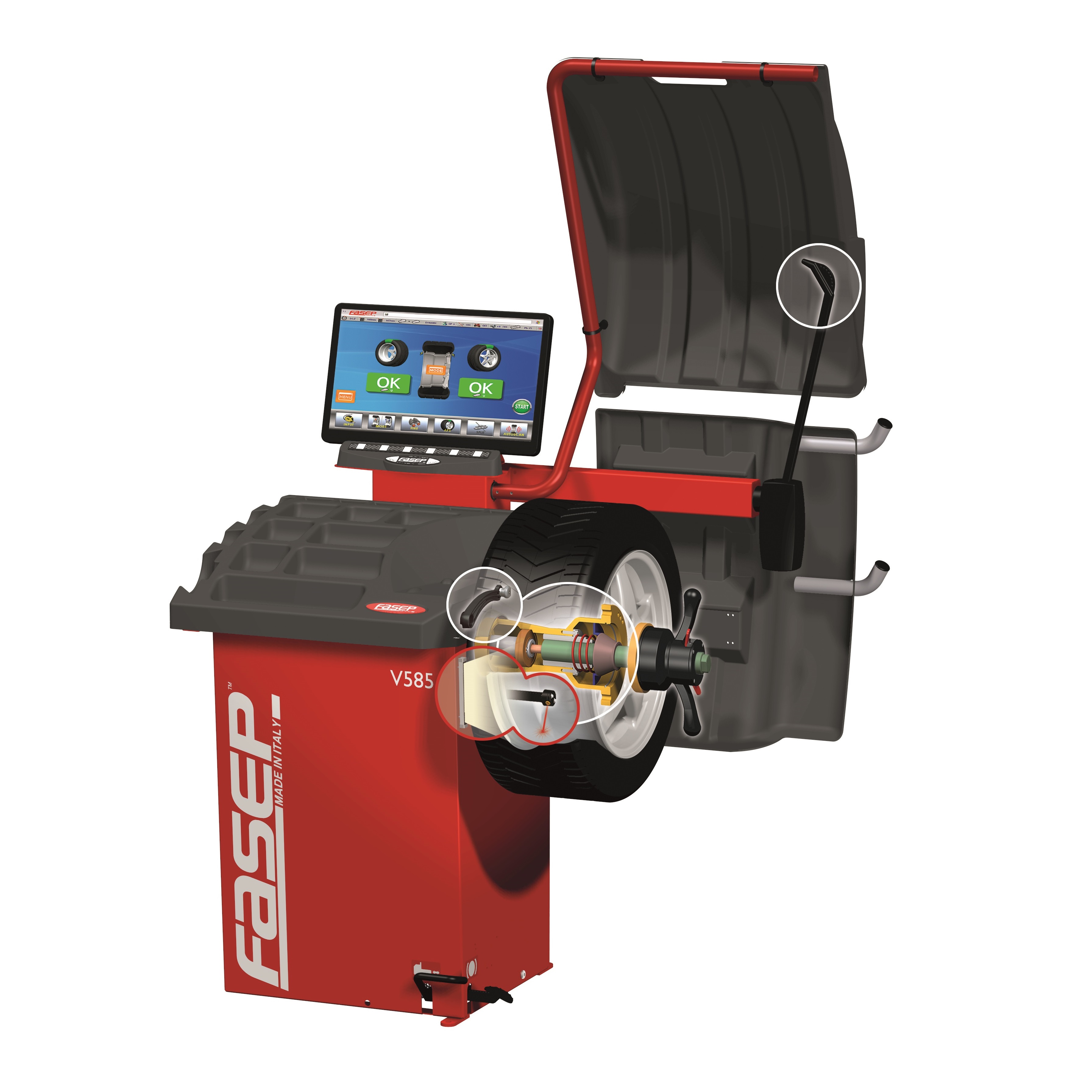 Fasep V585.2 Premium Radauswuchtmaschine 90 kg