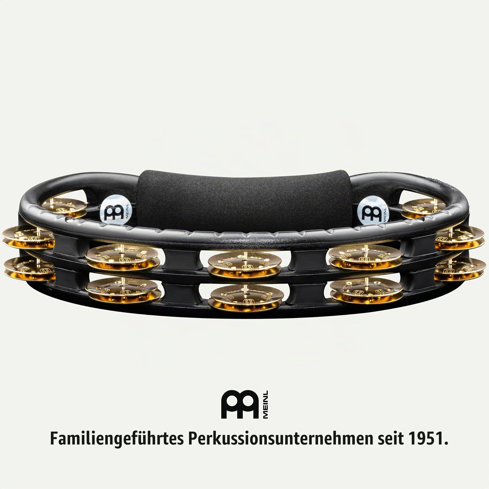 MEINL Tambourines TMT1B-BK Schellenring Schwarz Messing
