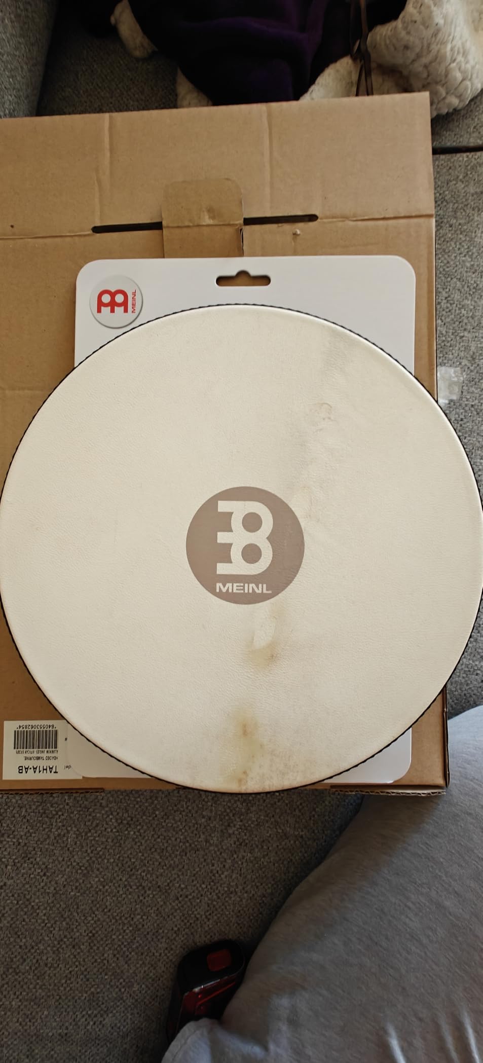 Meinl TAH1A-AB Tamburin Holz Ziegenfell braun 25 cm
