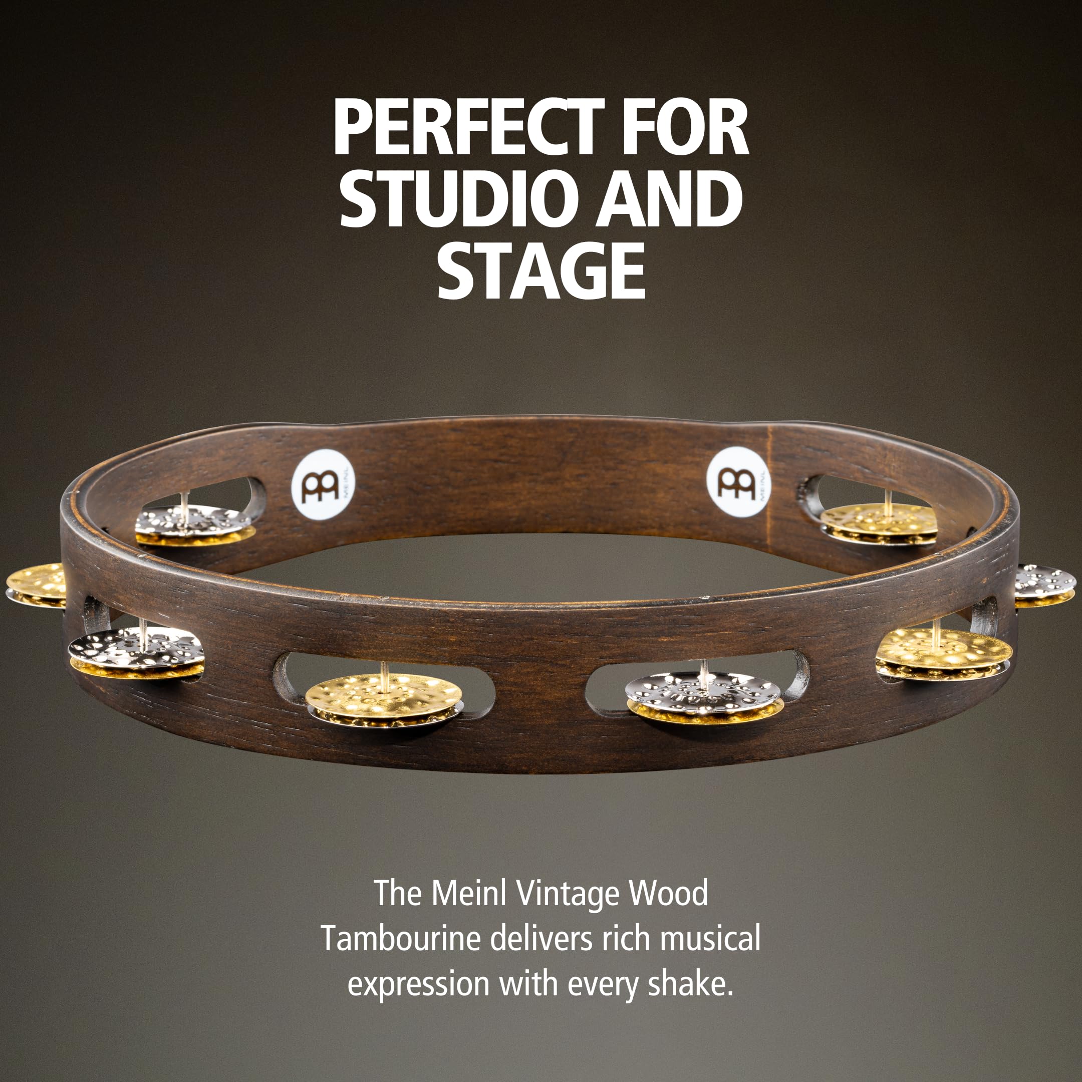 Meinl TA1VM-WB Tamburin 10 Zoll Walnut Jingles