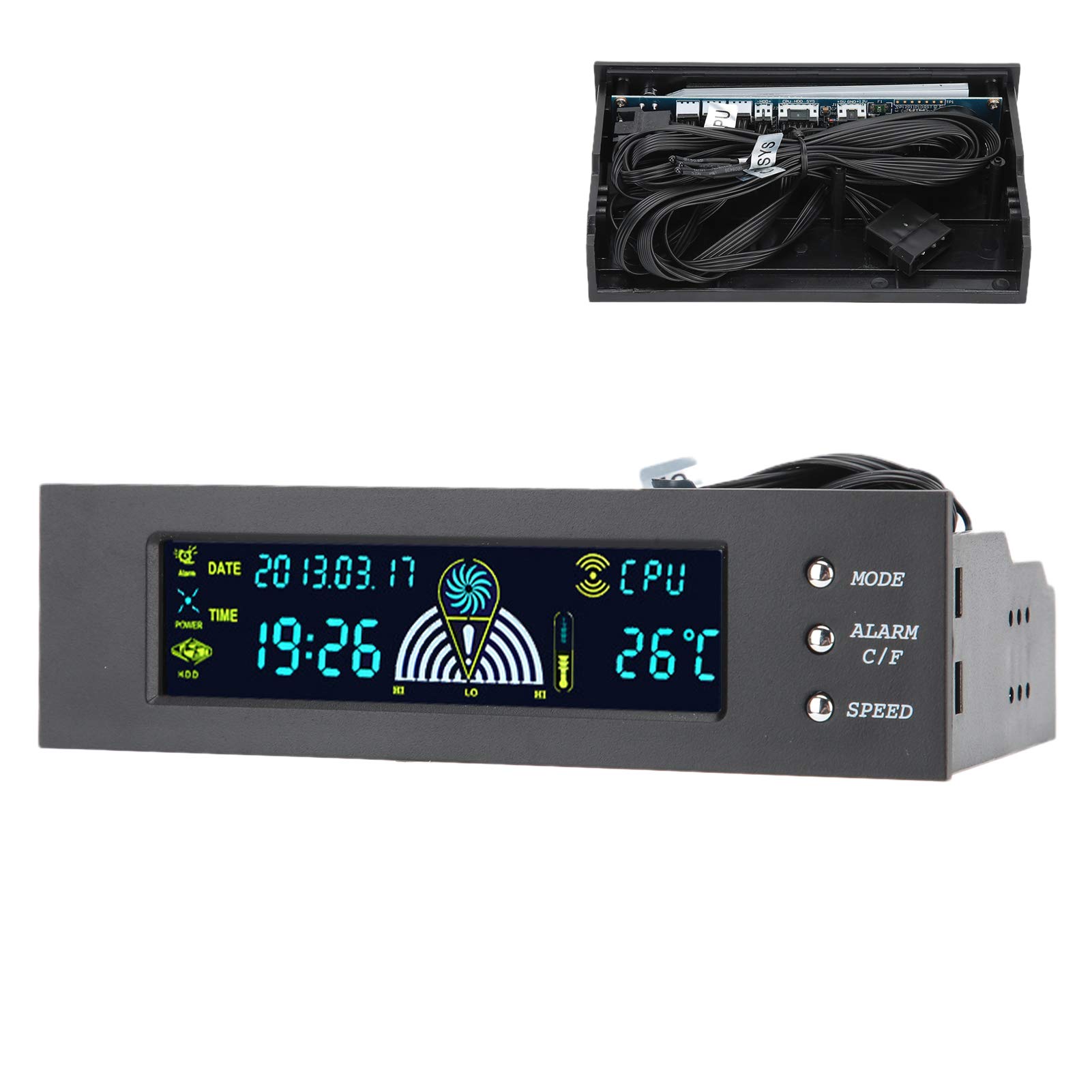 aklosipy STW5023 Lüftersteuerung 5,25 Zoll LCD-Panel