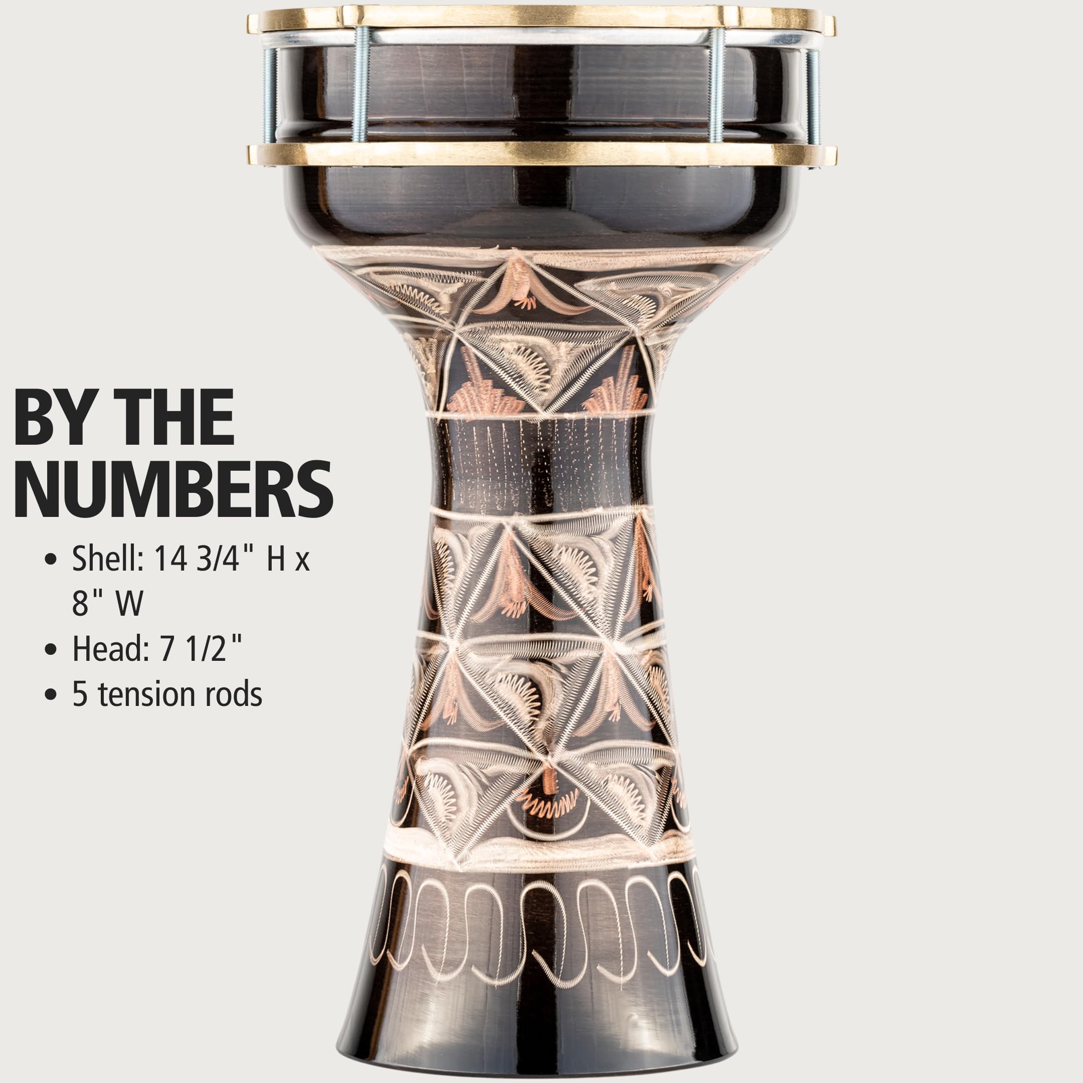Meinl HE-204 Copper Darbuka Handtrommel Kupfer 7,5 Zoll