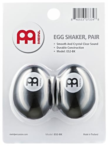 Meinl Hand Percussion ES2-BK Egg Shaker Schwarz Kunststoff